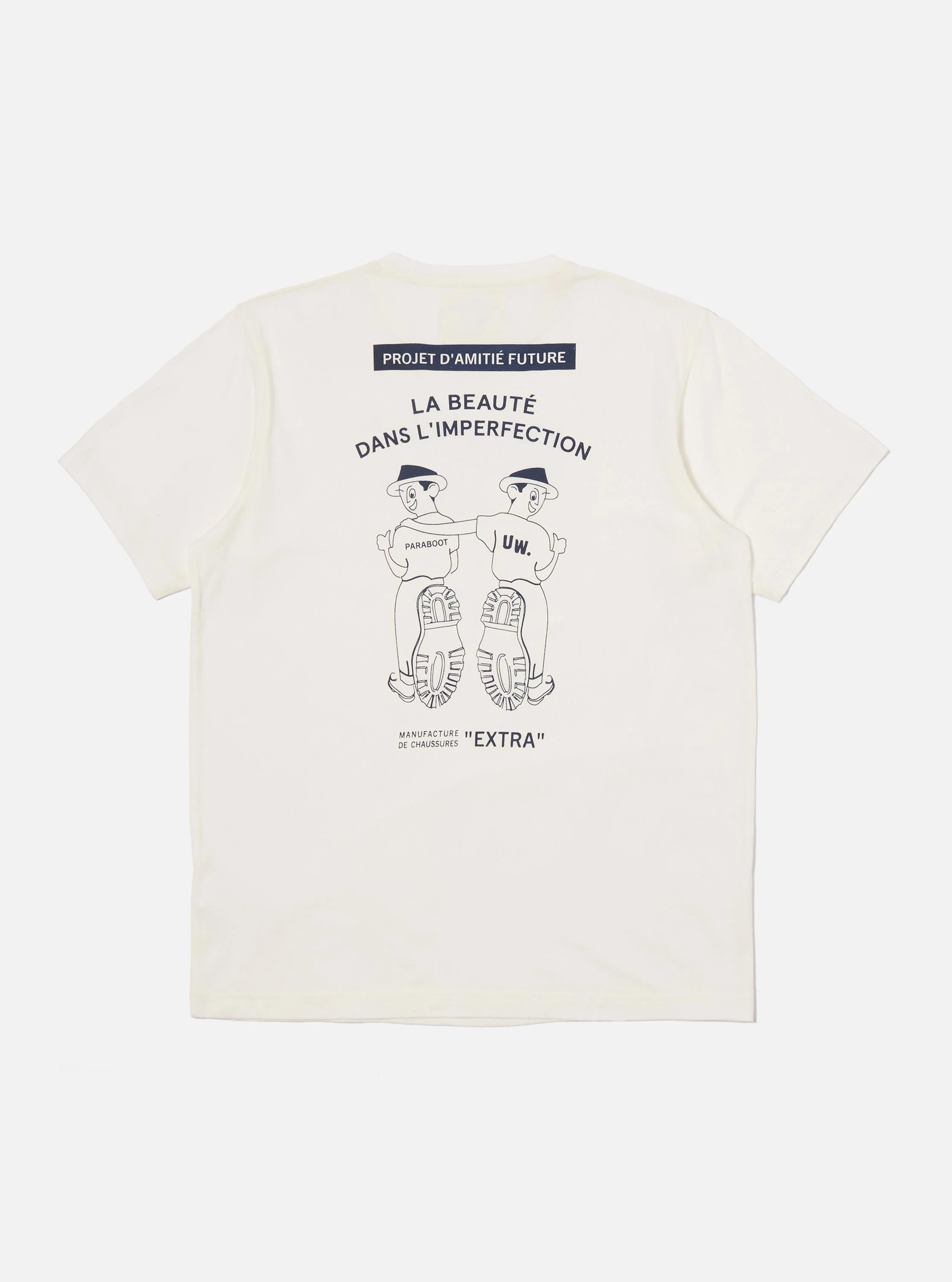 Paraboot x Universal Works Ecru Single Jersey Short Sleeve Tee - Image 6