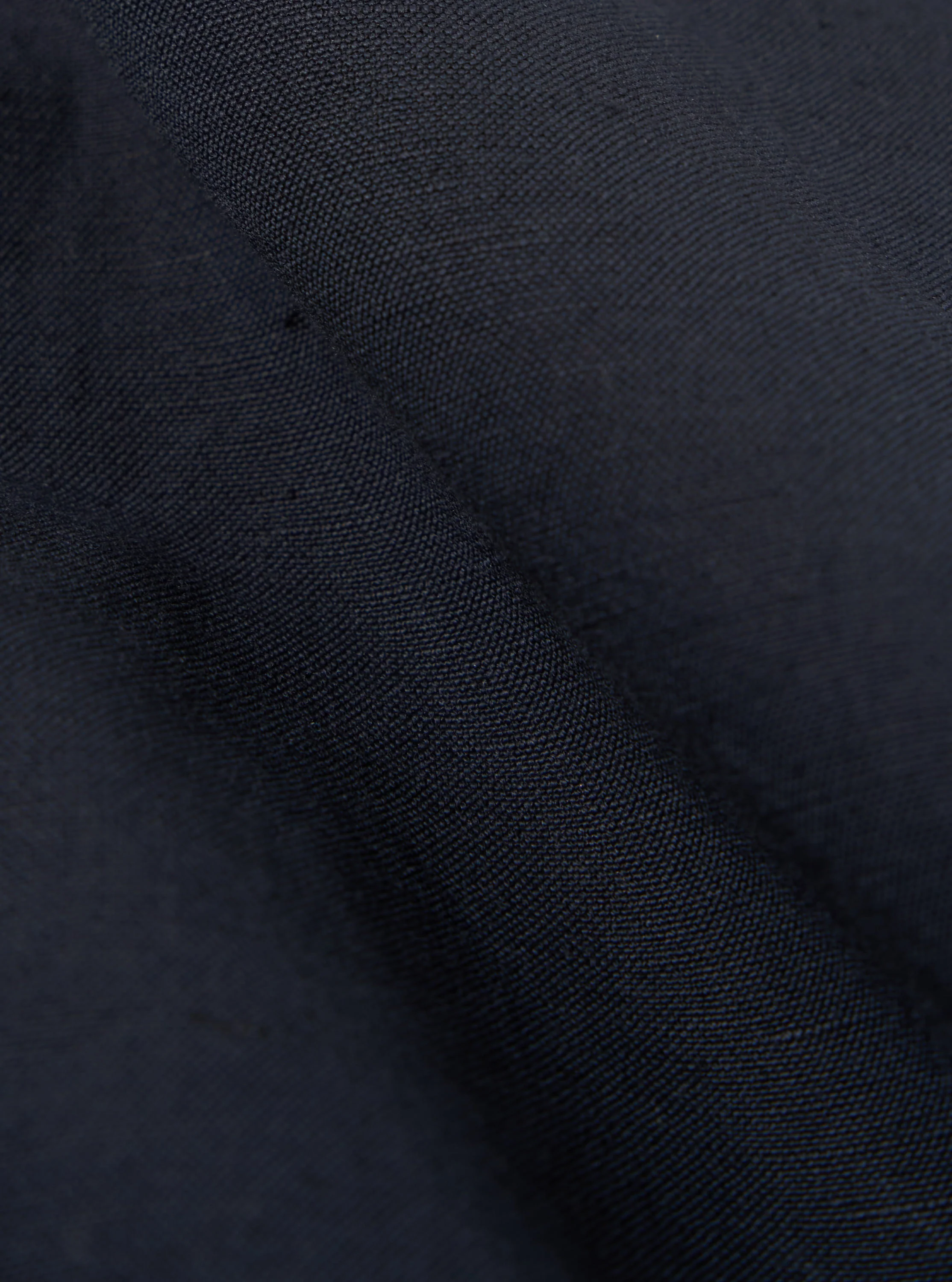 Navy Linen Slub Weave Simple Short - Image 2