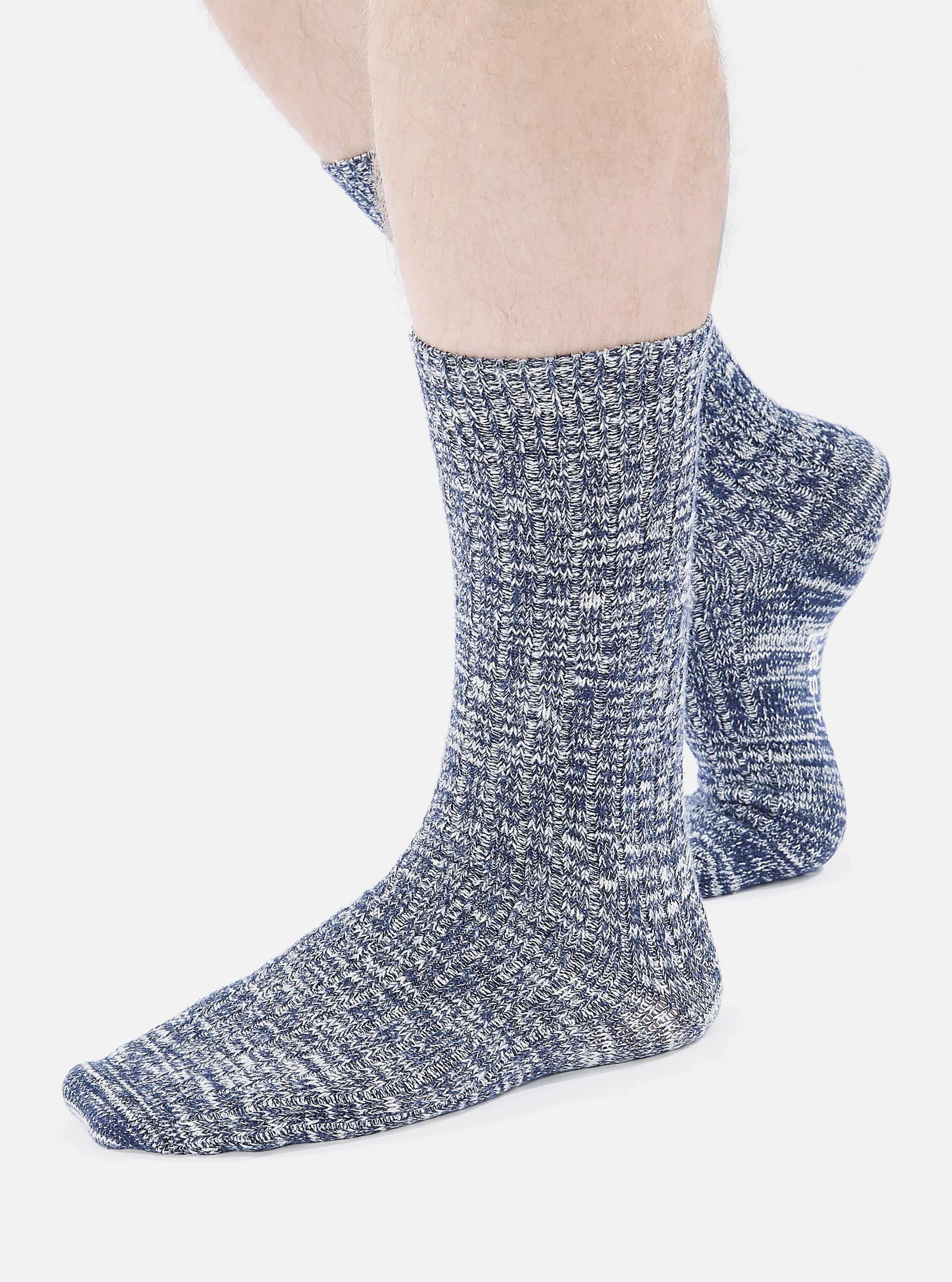 Navy Slub Knit Slub Sock - Image 2