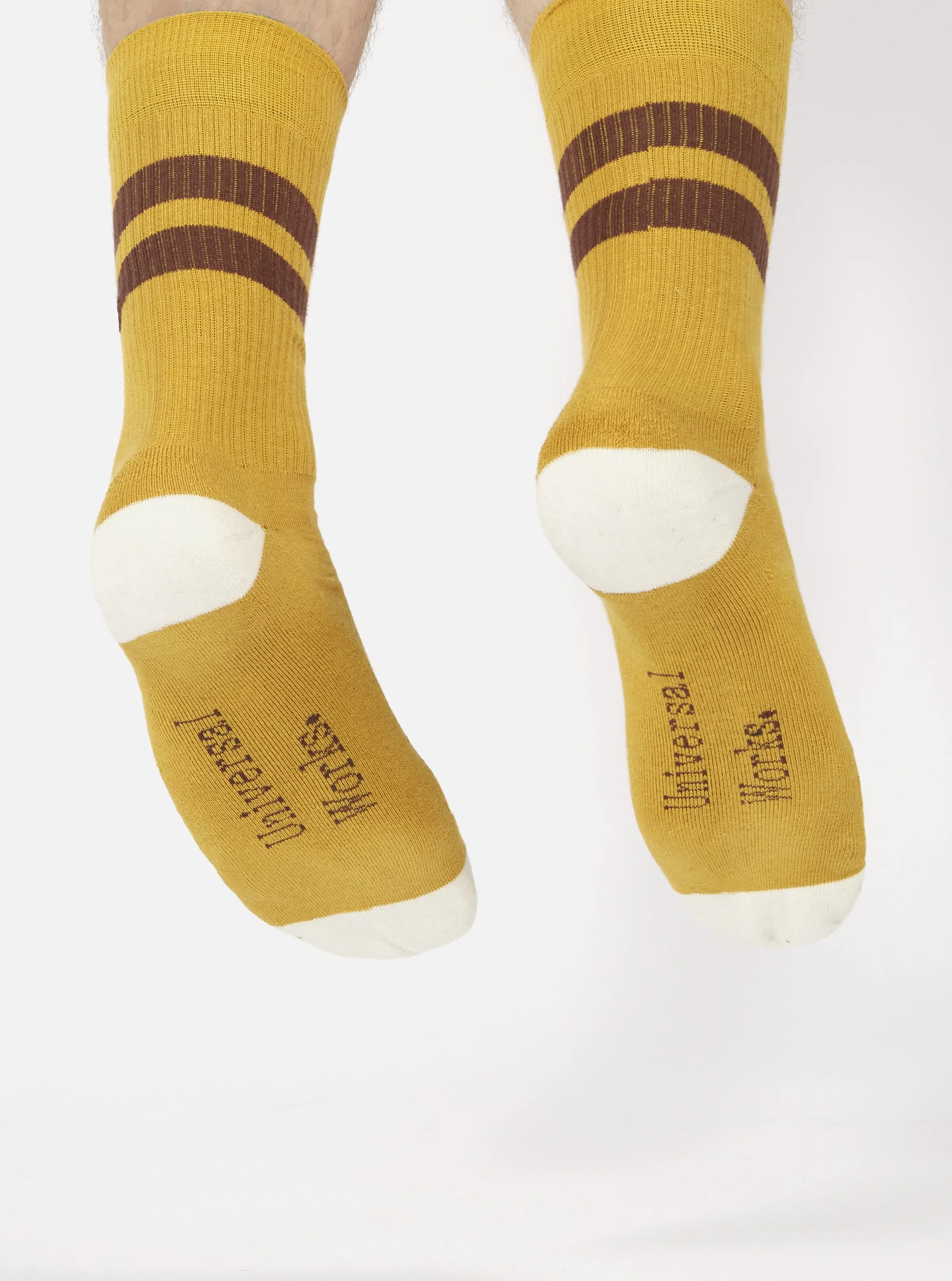 Yellow/Raisin Cotton Rib Sport Sock - Image 6