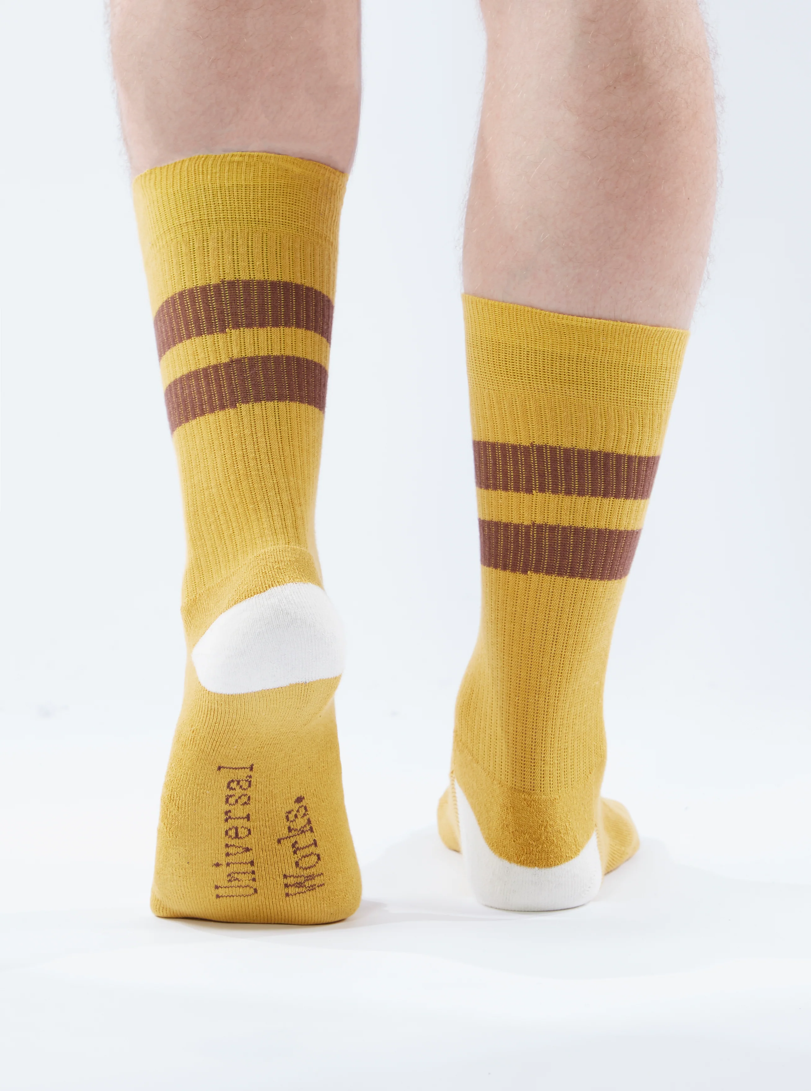 Yellow/Raisin Cotton Rib Sport Sock - Image 7
