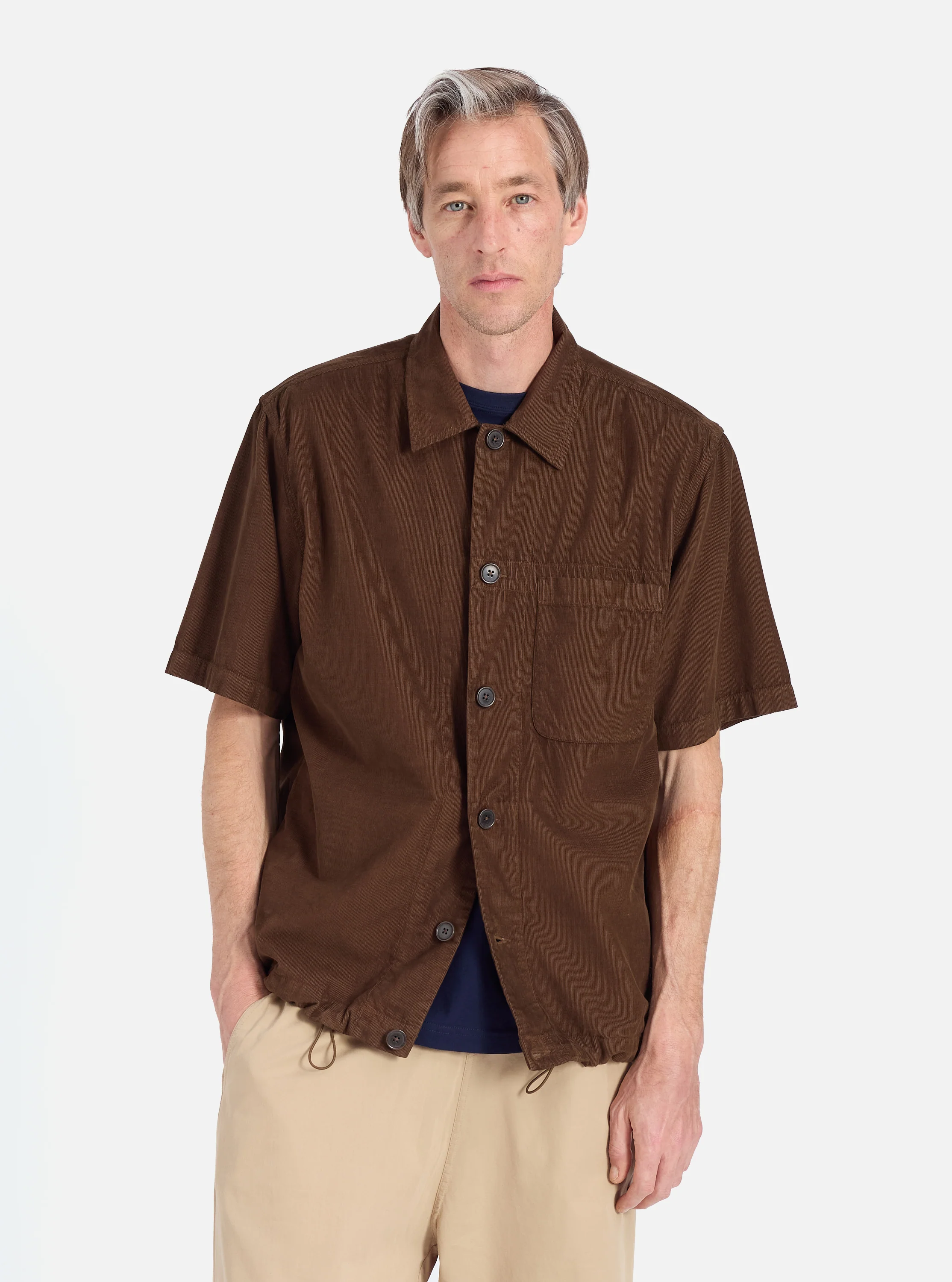Khaki Summer Cord Tech Overshirt - Image 2