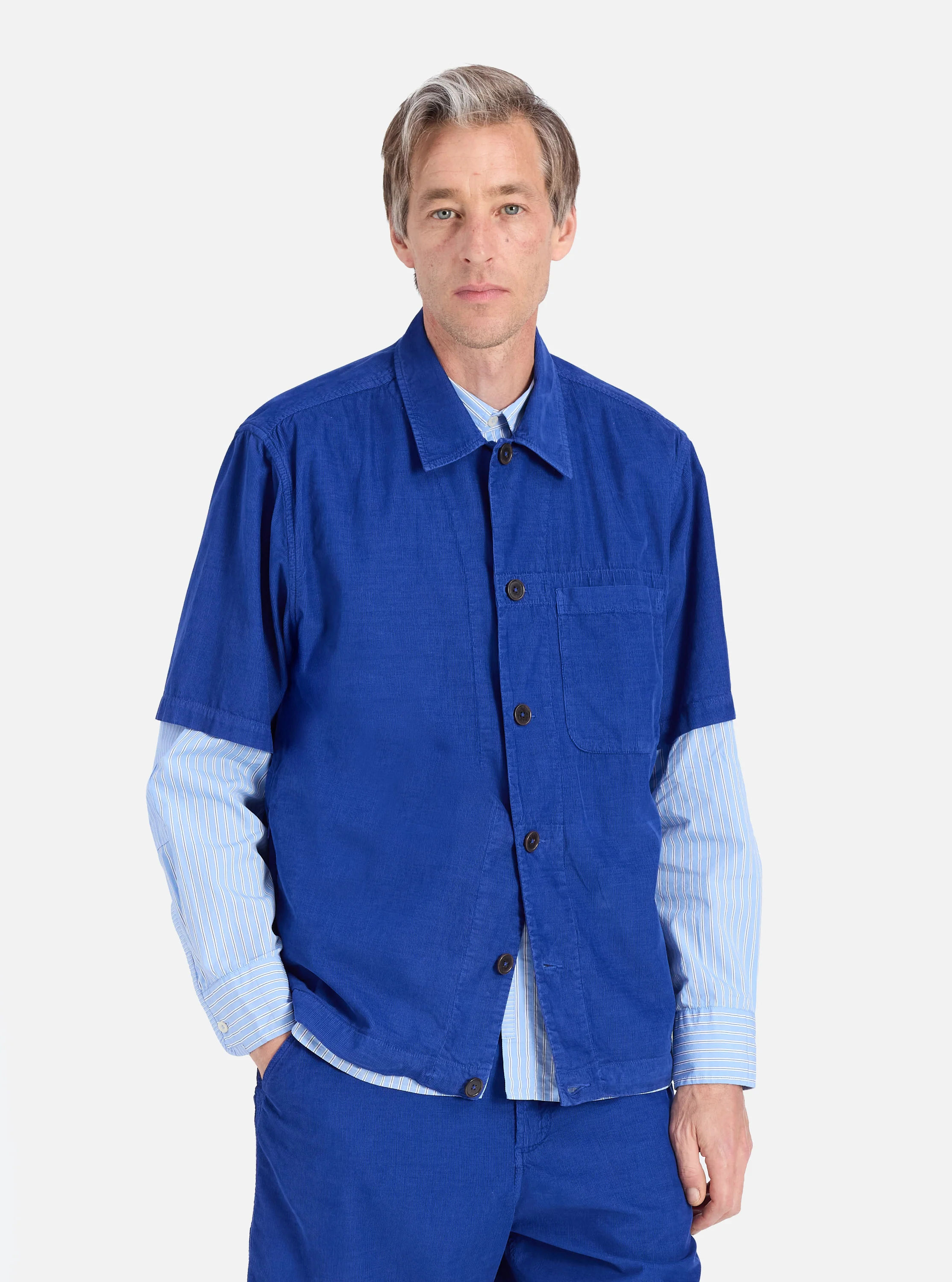 Work Blue Summer Cord Tech Overshirt - Image 2
