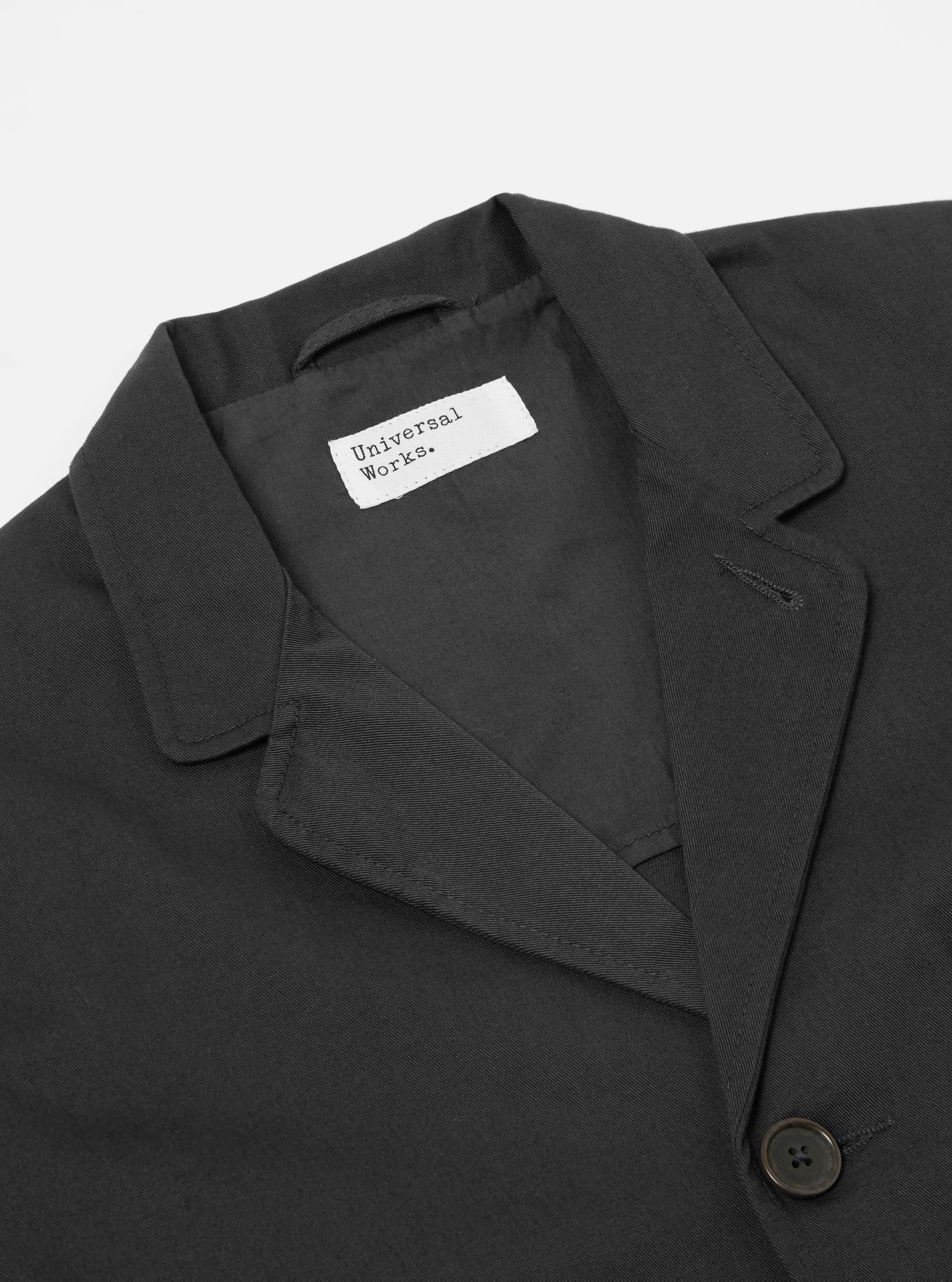 Black Twill Three Button Jacket - Image 4