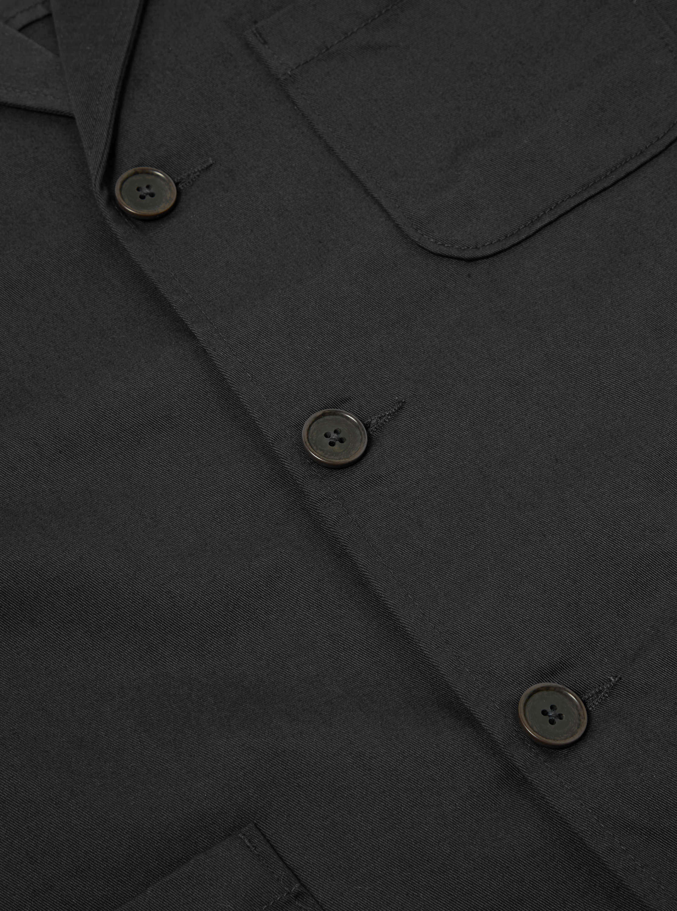 Black Twill Three Button Jacket - Image 5