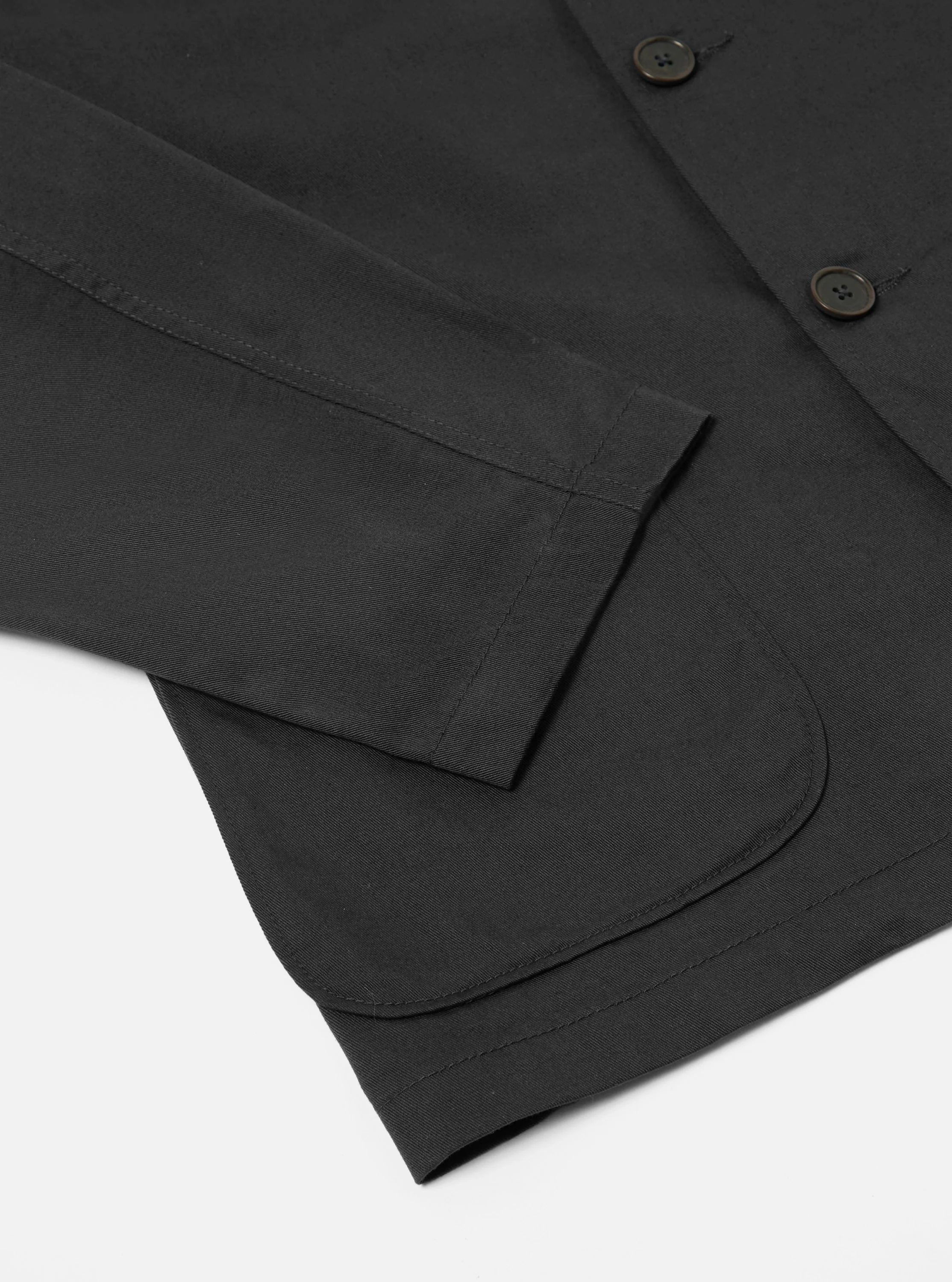 Black Twill Three Button Jacket - Image 6
