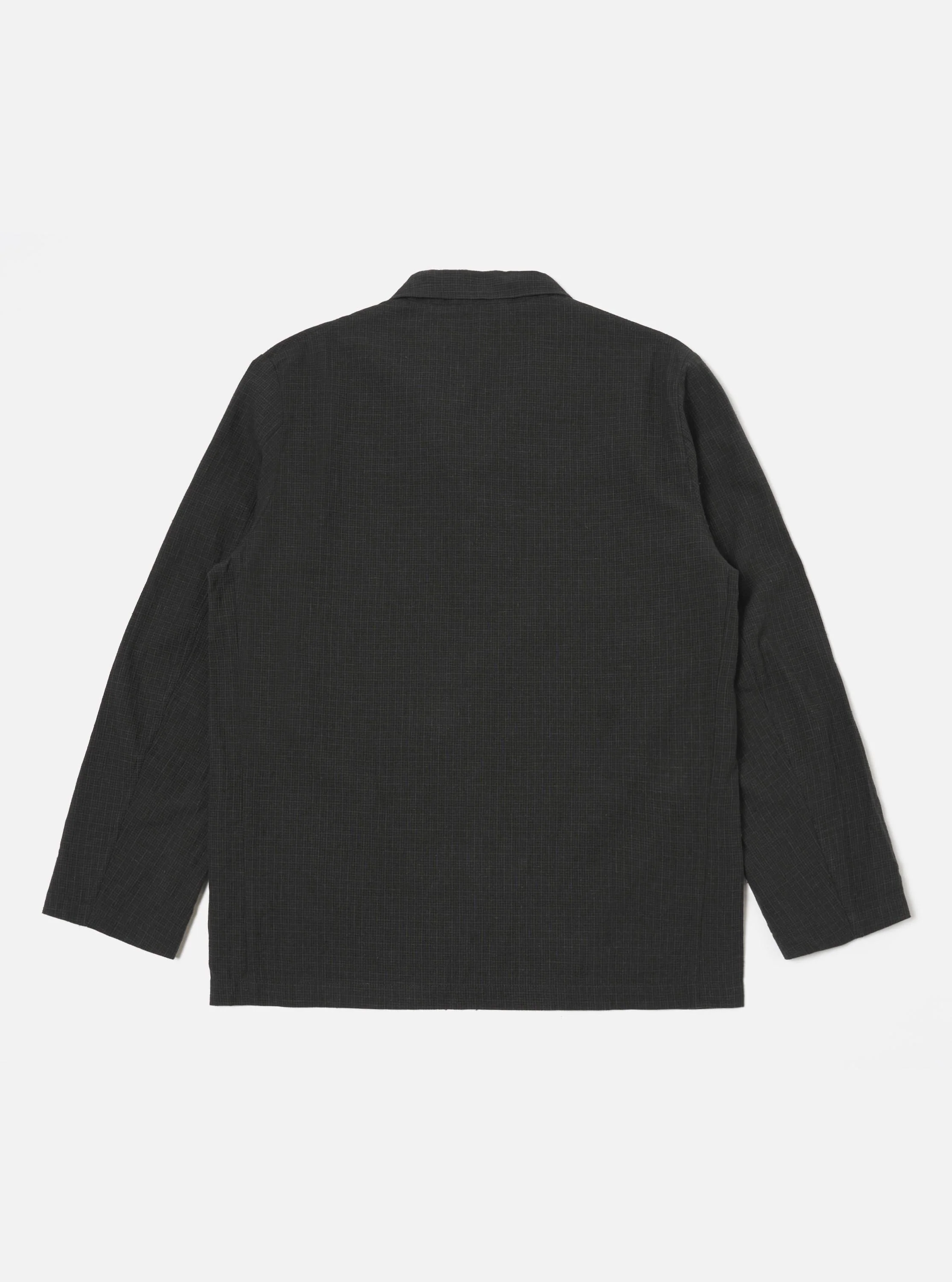 Charcoal Fine Linen Mix Three Button Jacket - Image 4