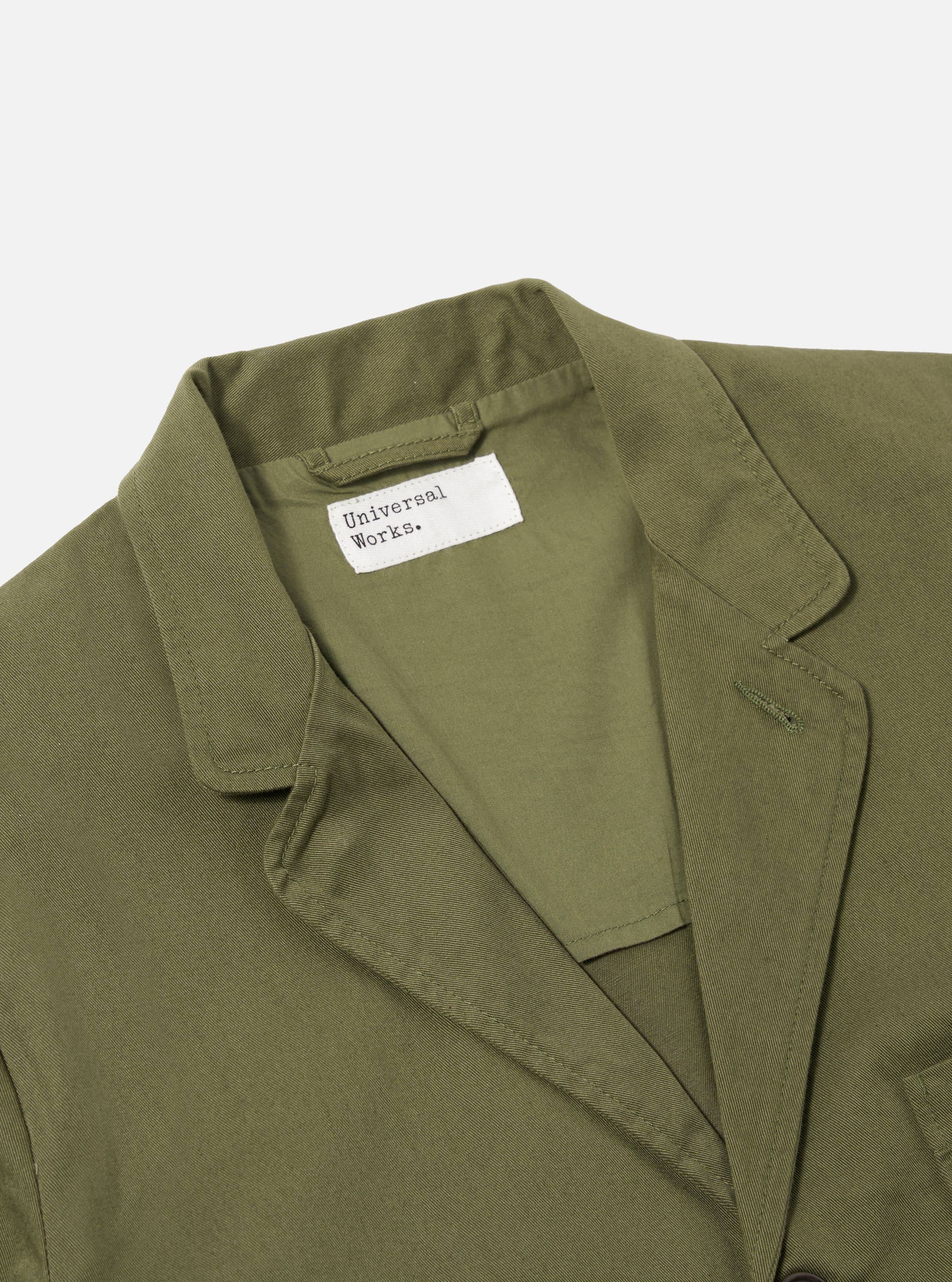 Light Olive Twill Three Button Jacket - Image 4