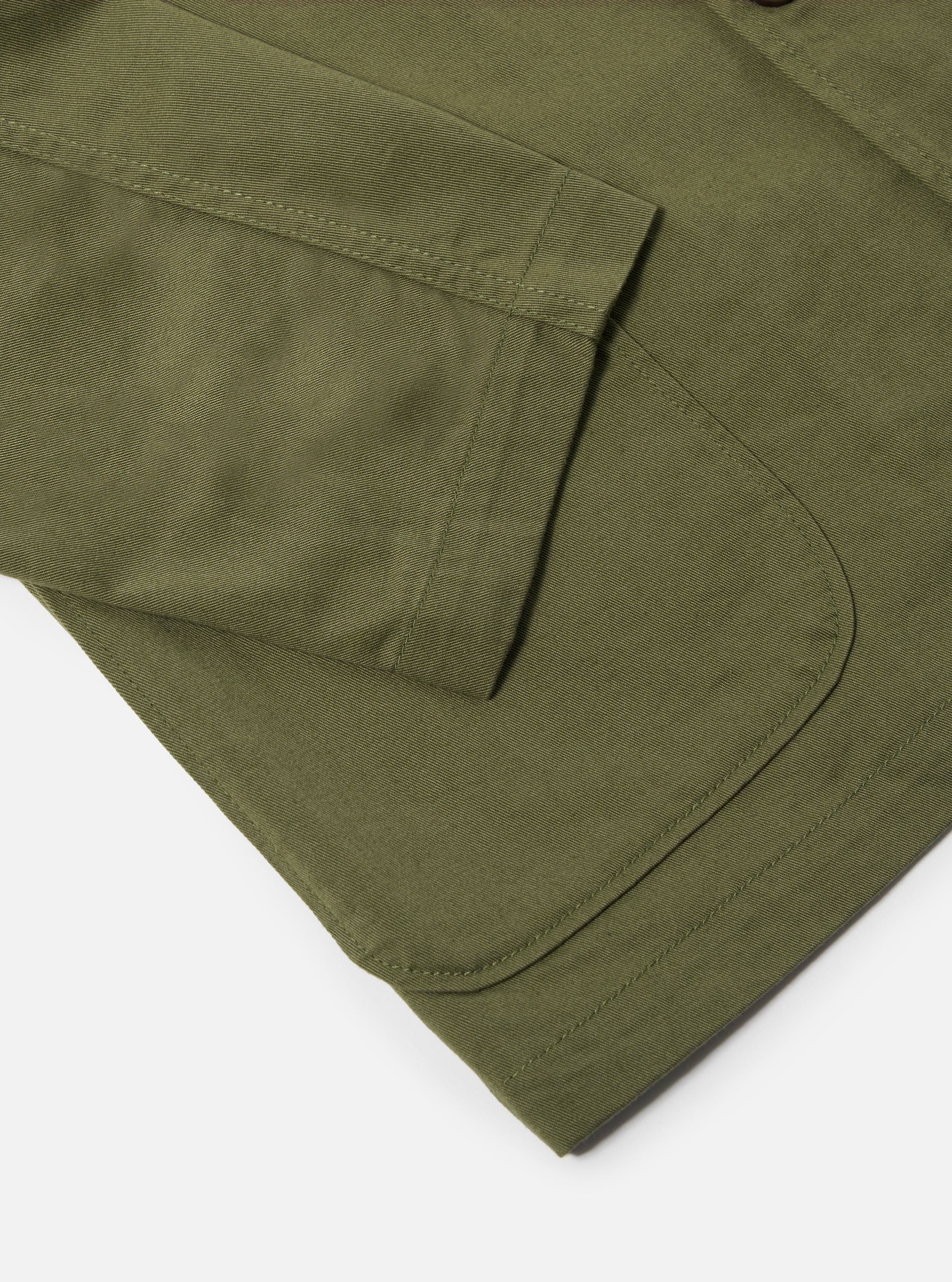Light Olive Twill Three Button Jacket - Image 7
