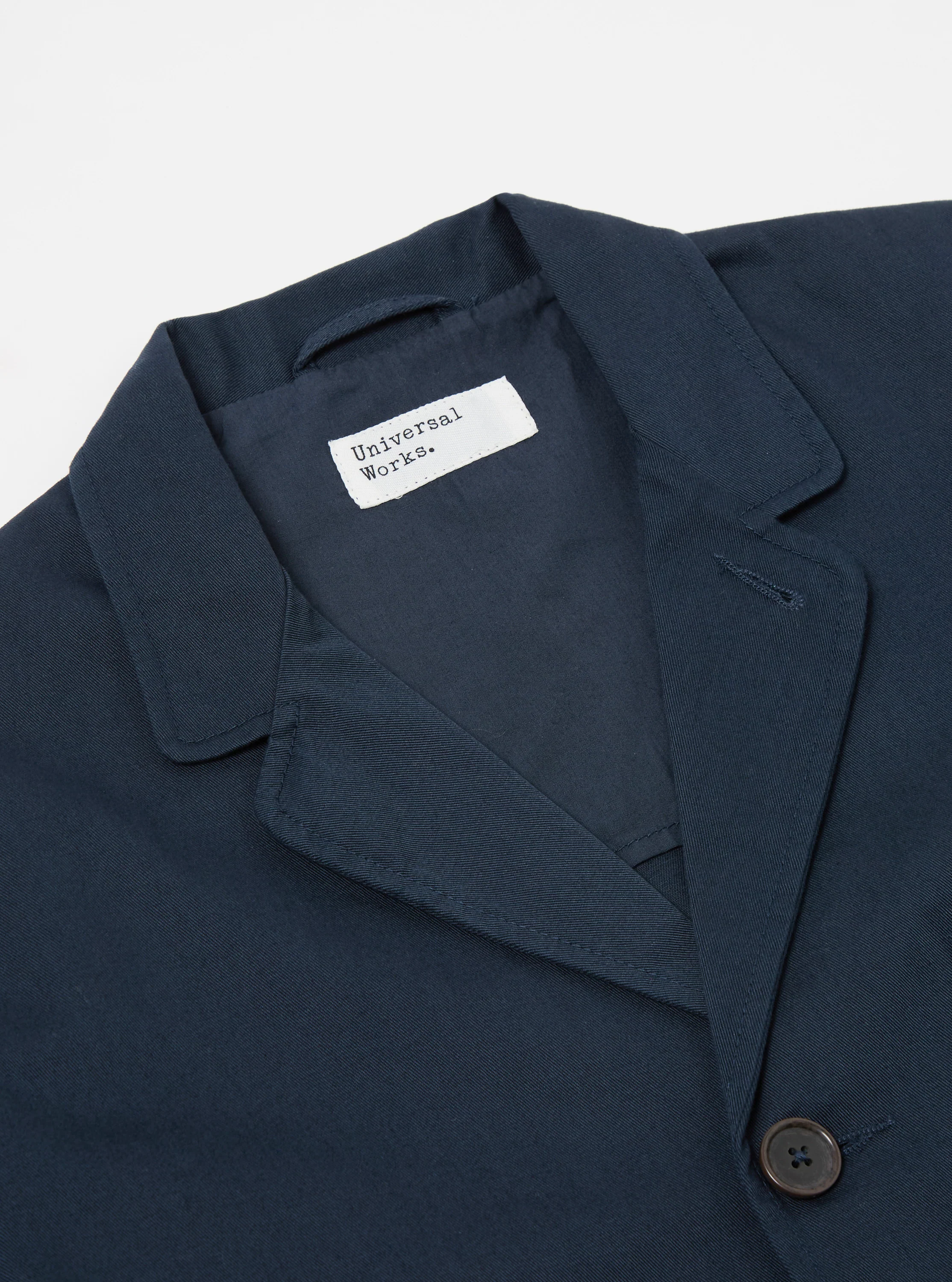 Navy Twill Three Button Jacket - Image 4
