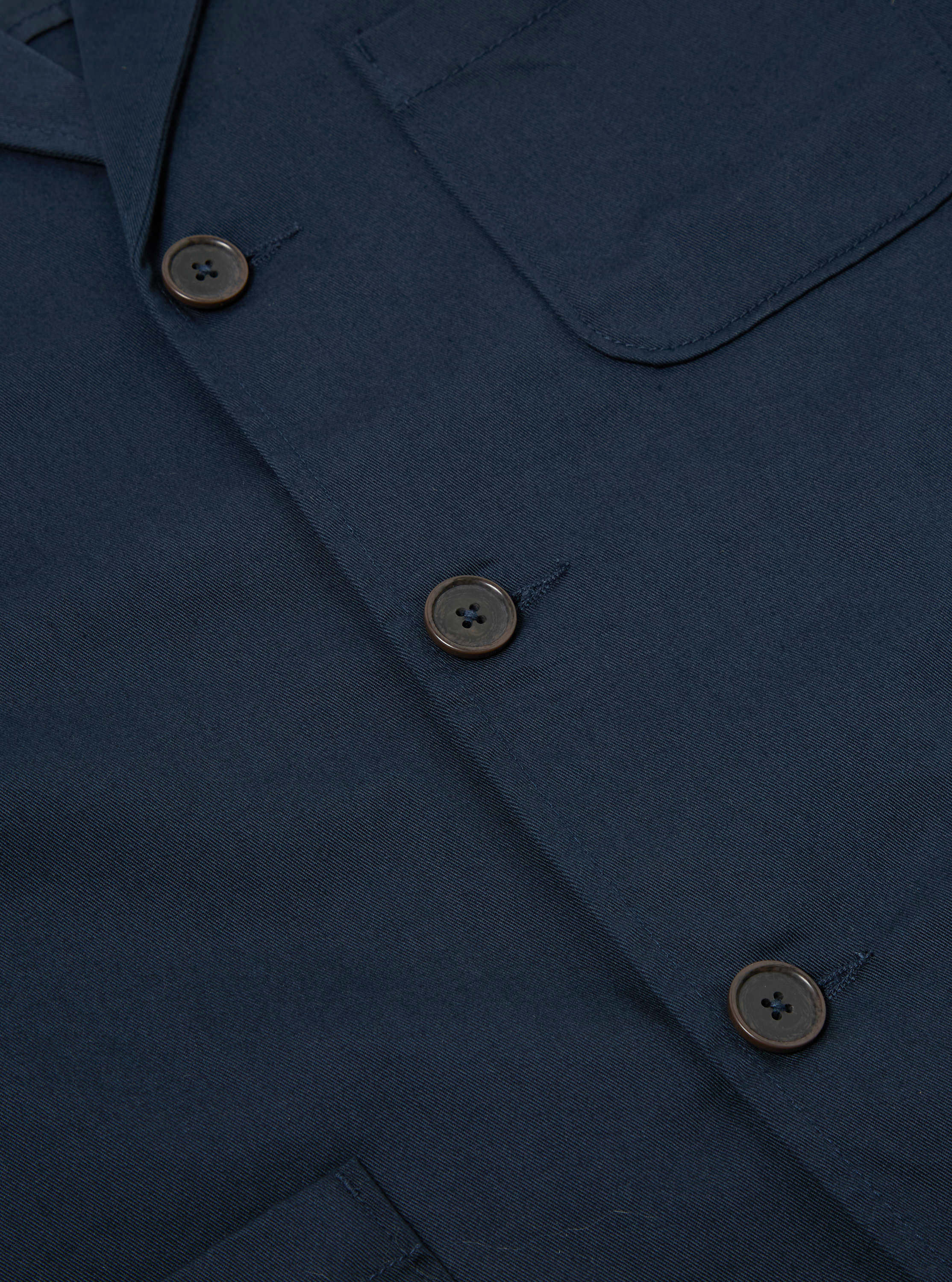 Navy Twill Three Button Jacket - Image 5