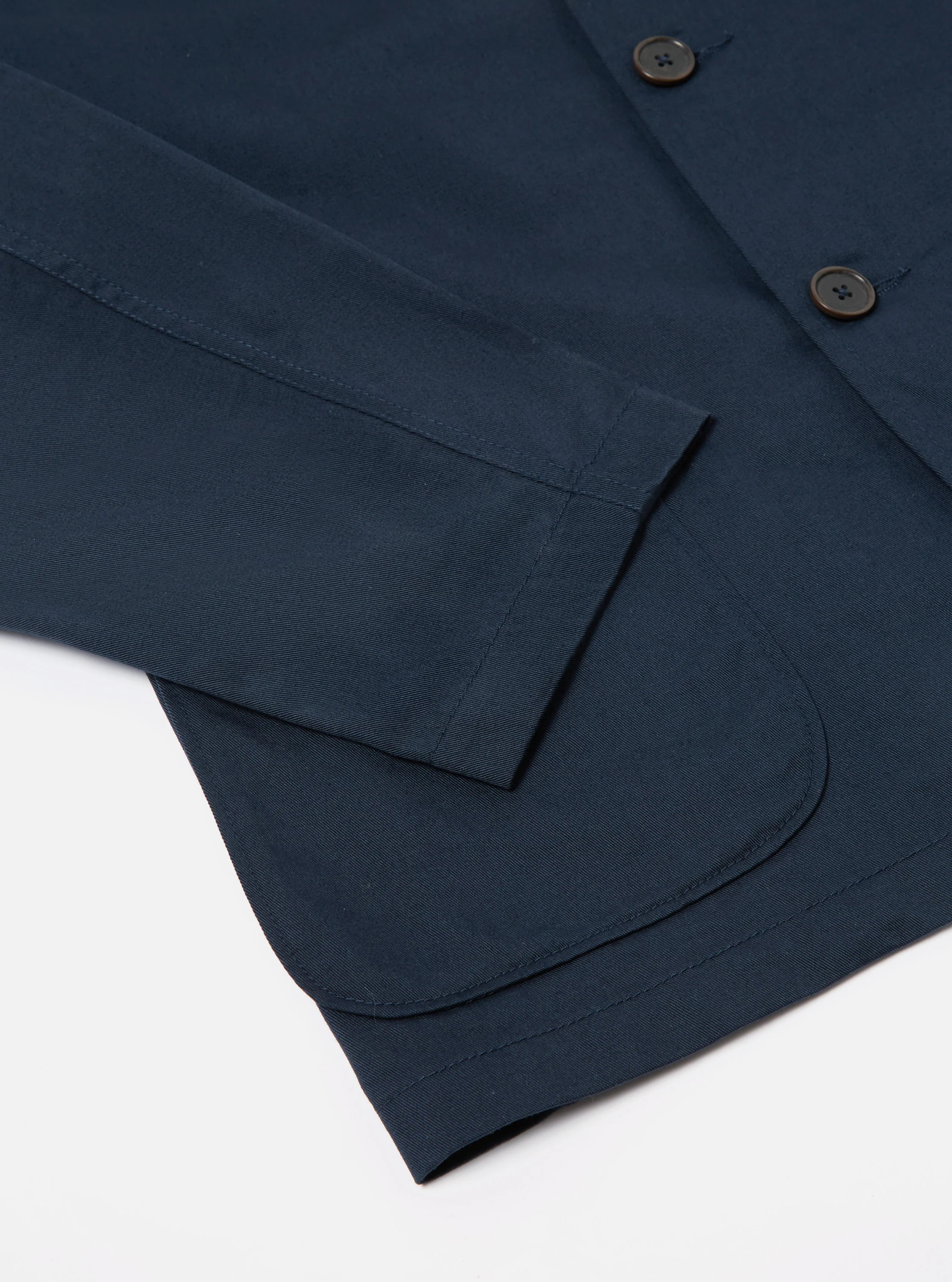 Navy Twill Three Button Jacket - Image 6