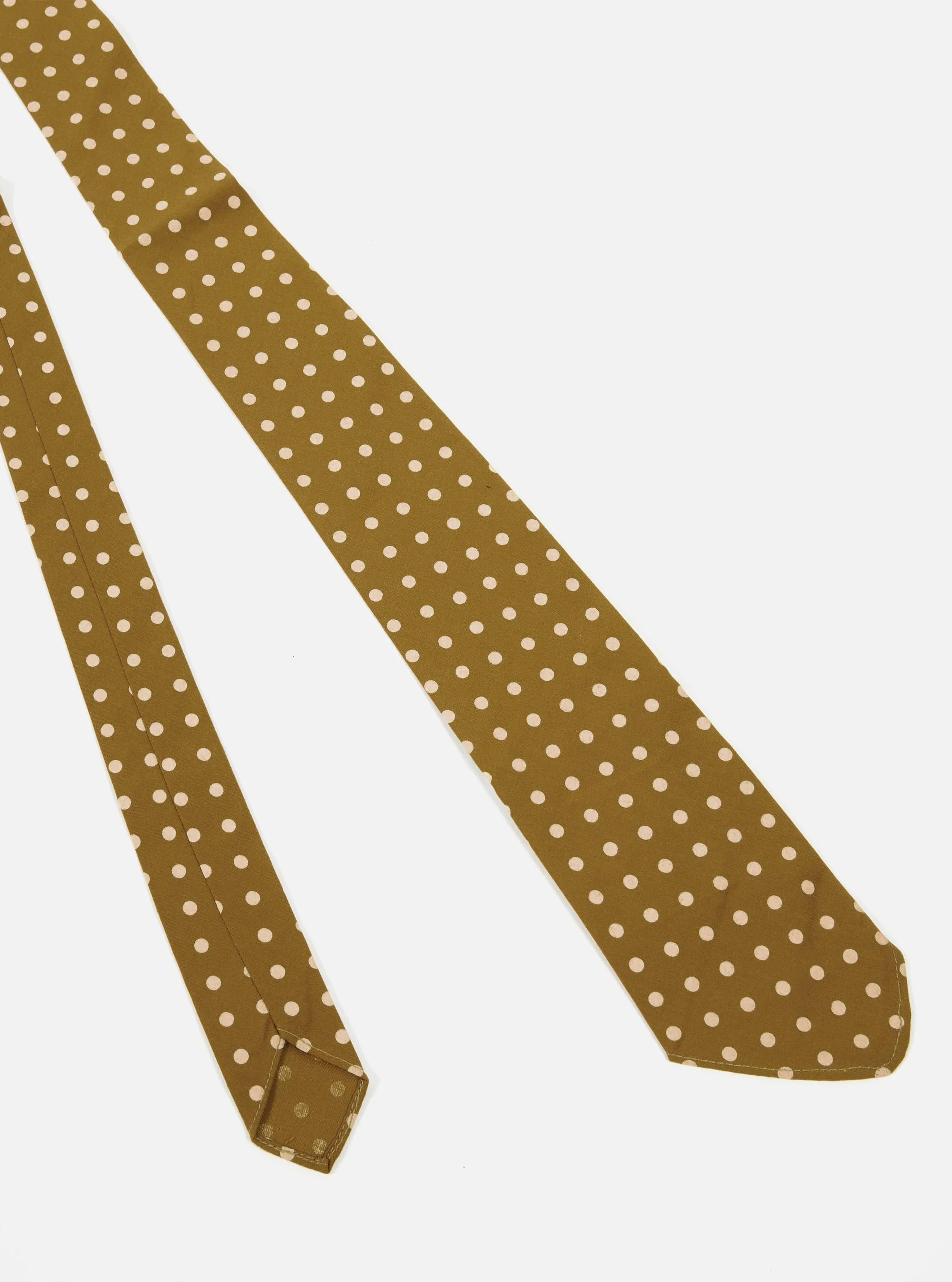 Mustard Dot Print Tie - Image 3