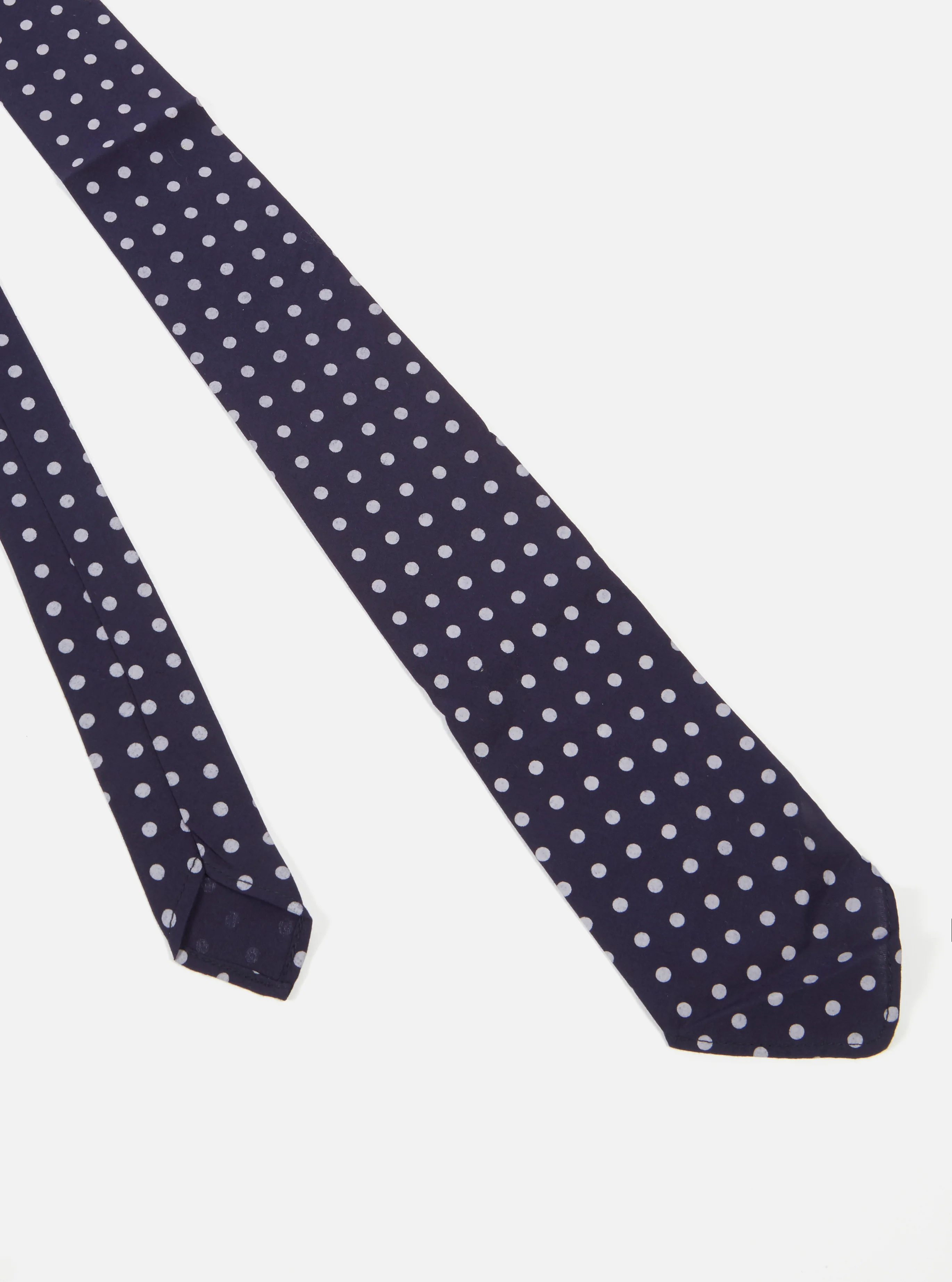 Navy Dot Print Tie - Image 3