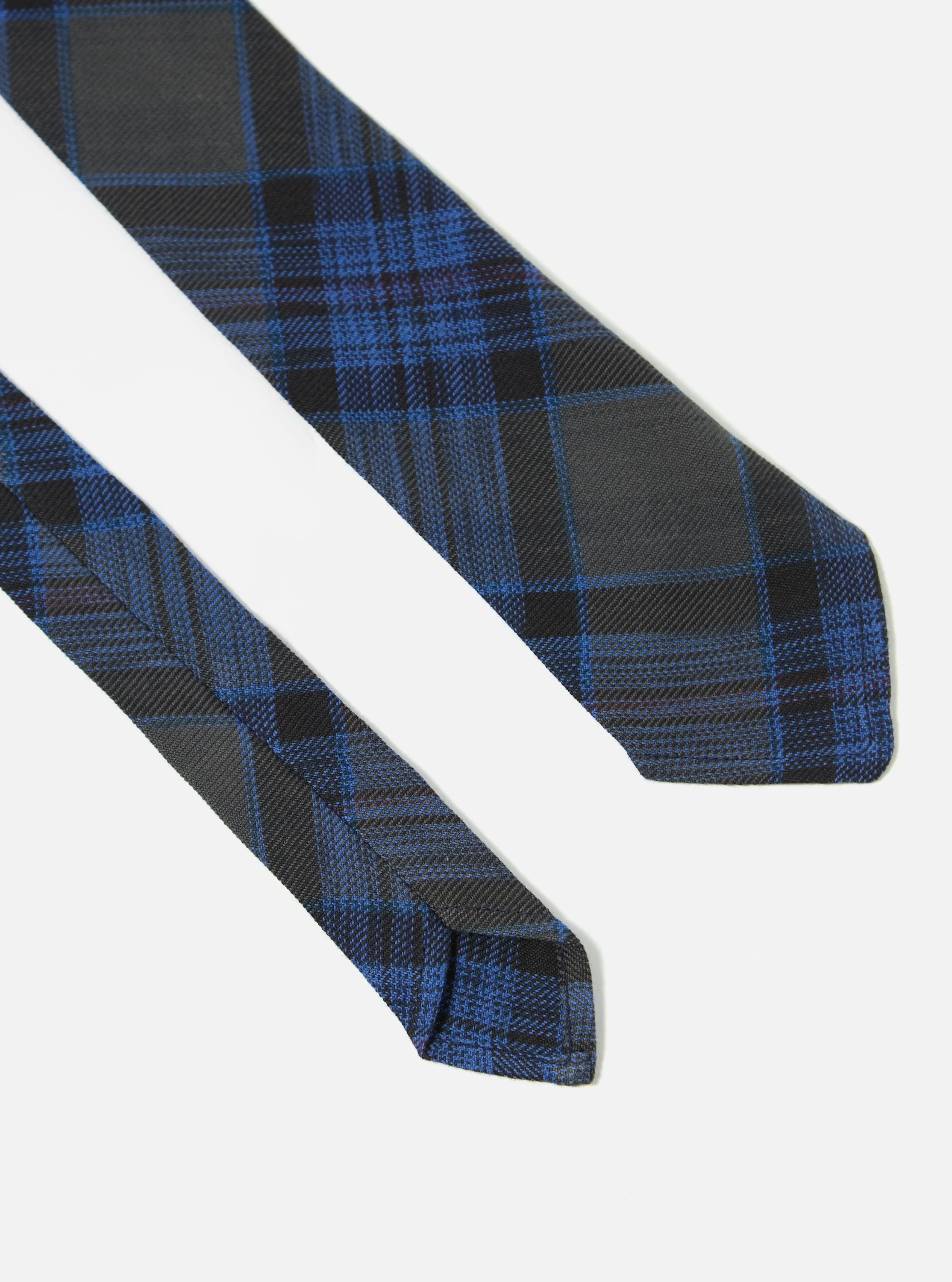 Navy Ikat Twill Check Tie - Image 3