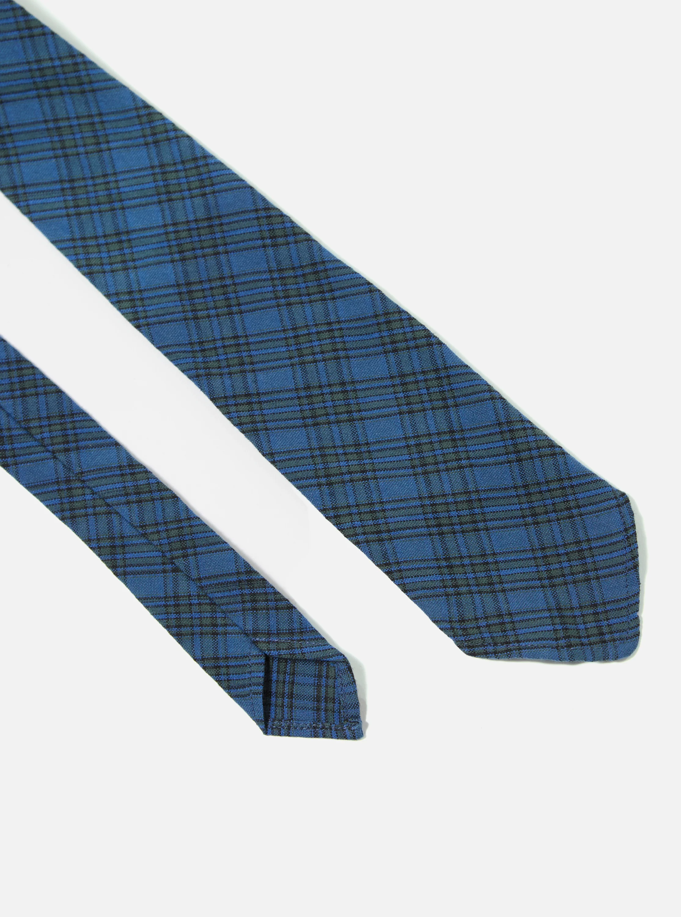 Navy Picnic Plaid Tie - Image 3