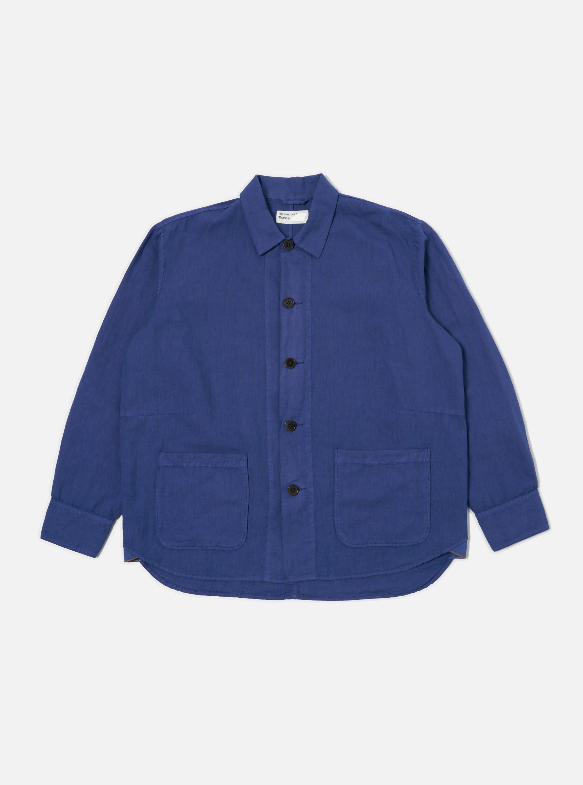 Blue Linen Cotton Shirting Travail Overshirt