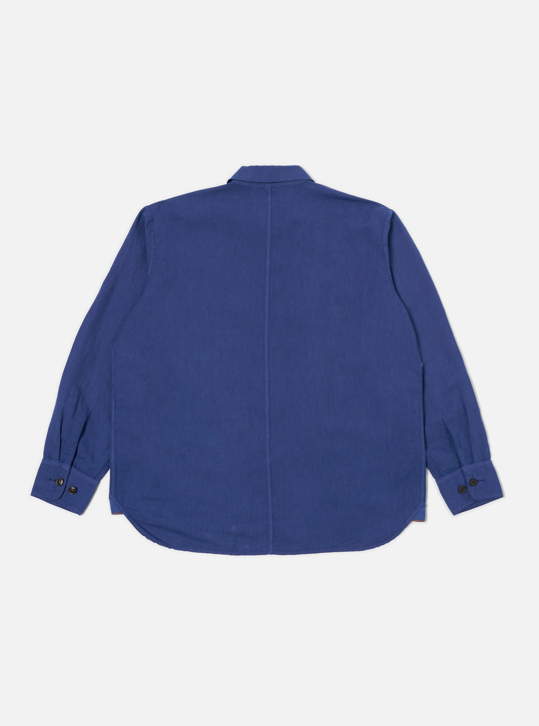 Blue Linen Cotton Shirting Travail Overshirt - Image 4
