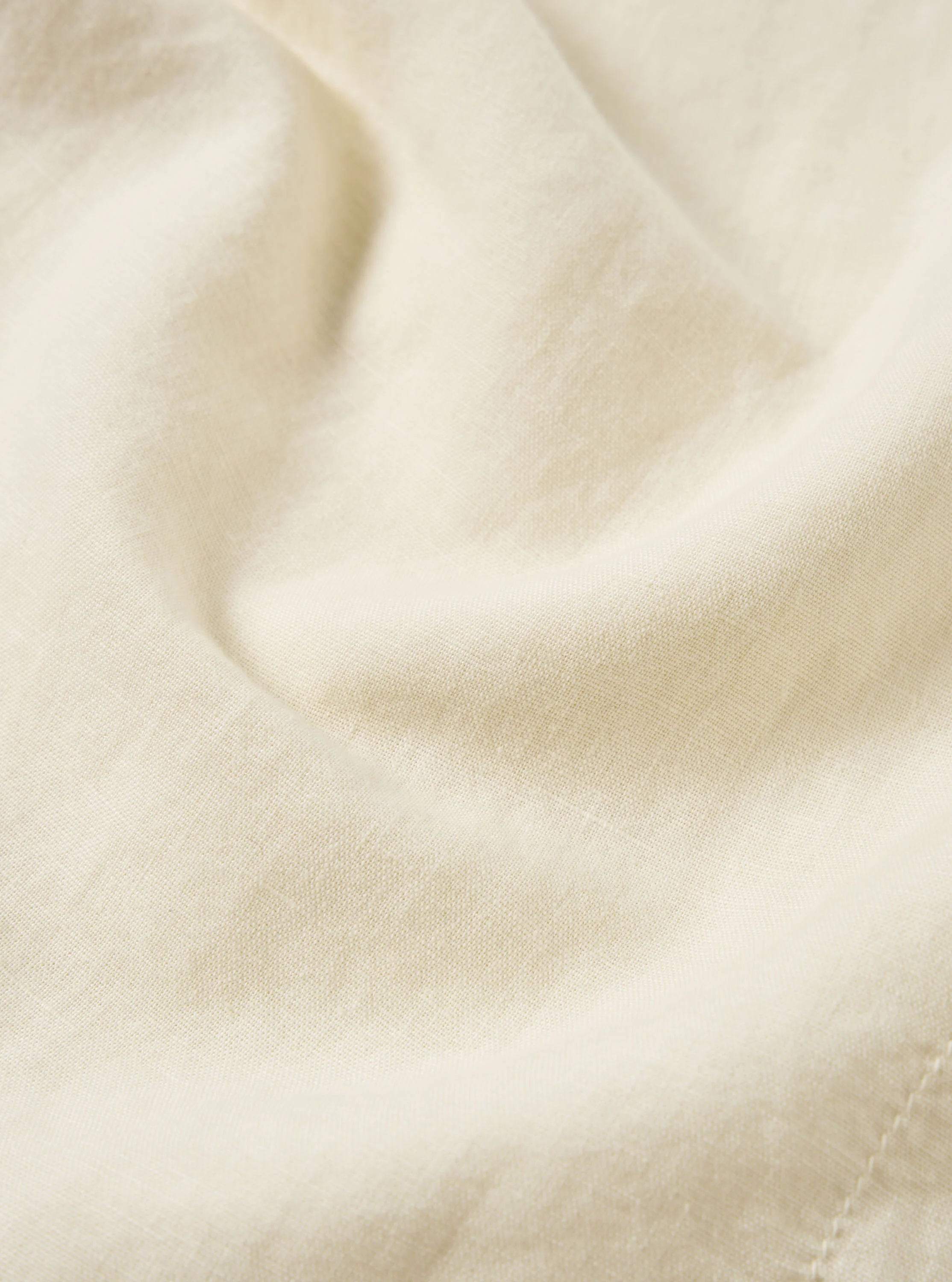 Ecru Linen Cotton Shirting Travail Overshirt - Image 8