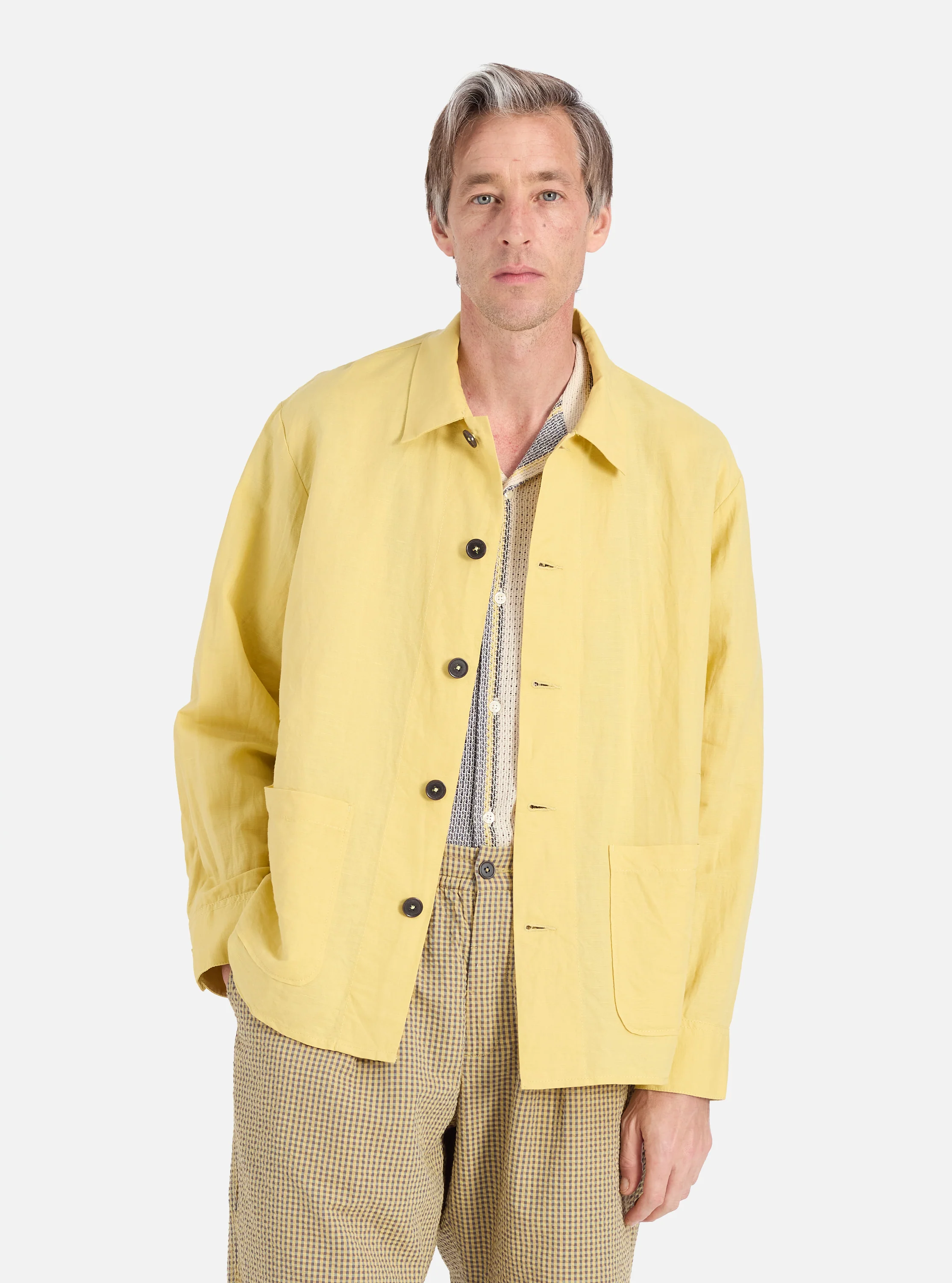 Lemon Linen Cotton Shirting Travail Overshirt - Image 2