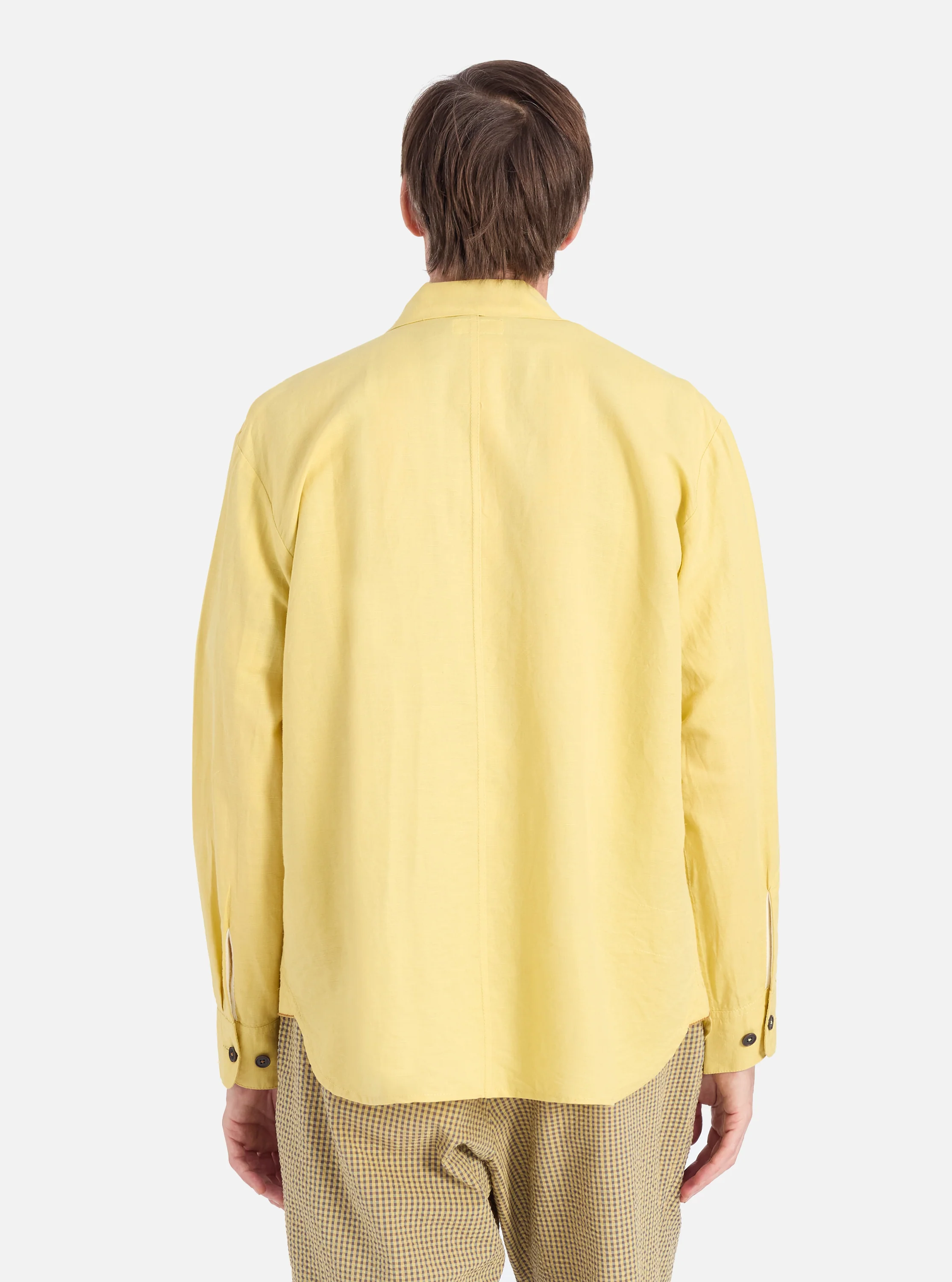 Lemon Linen Cotton Shirting Travail Overshirt - Image 3