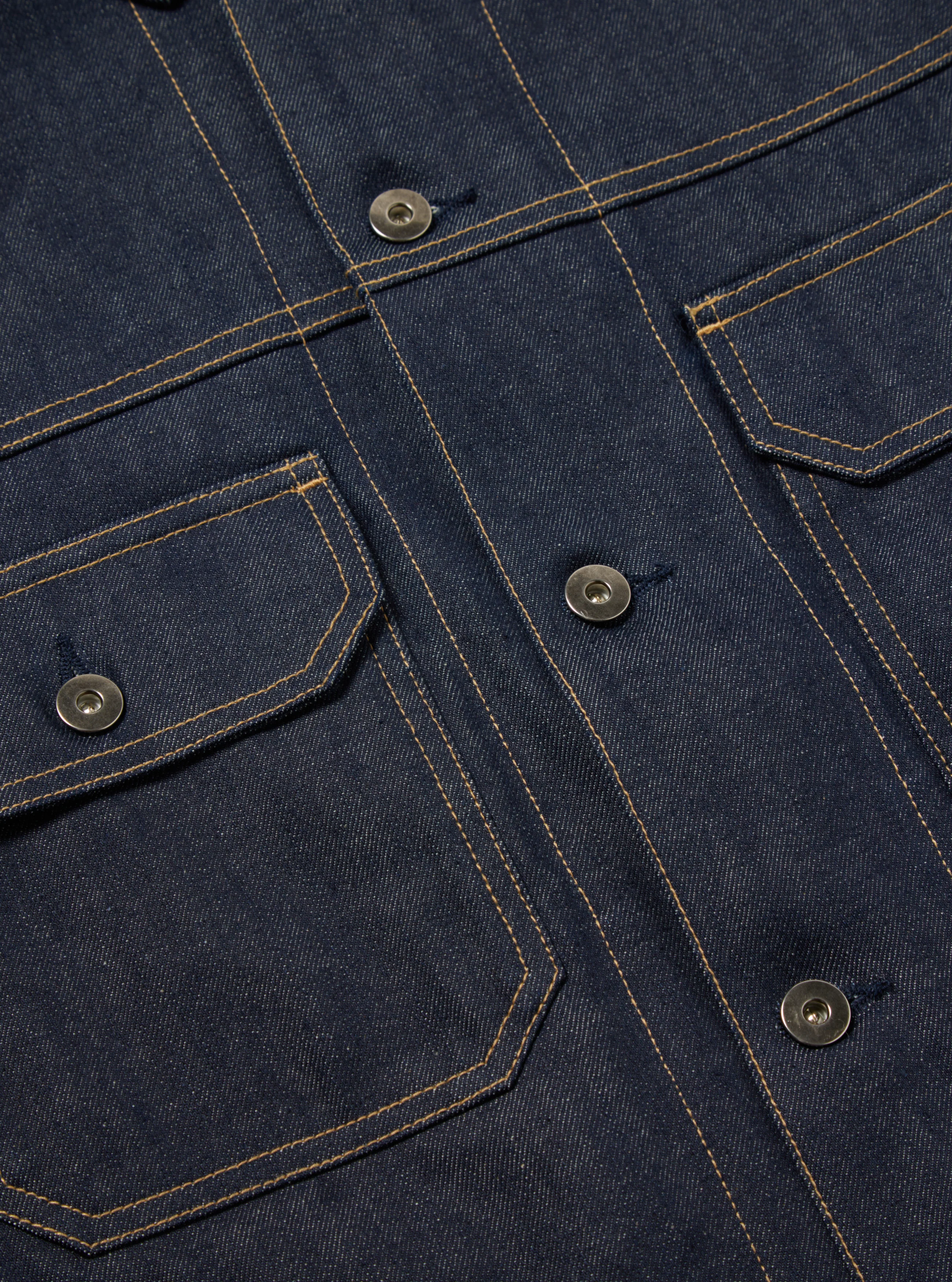 Indigo 13oz Selvedge Denim Trucker Jacket - Image 5