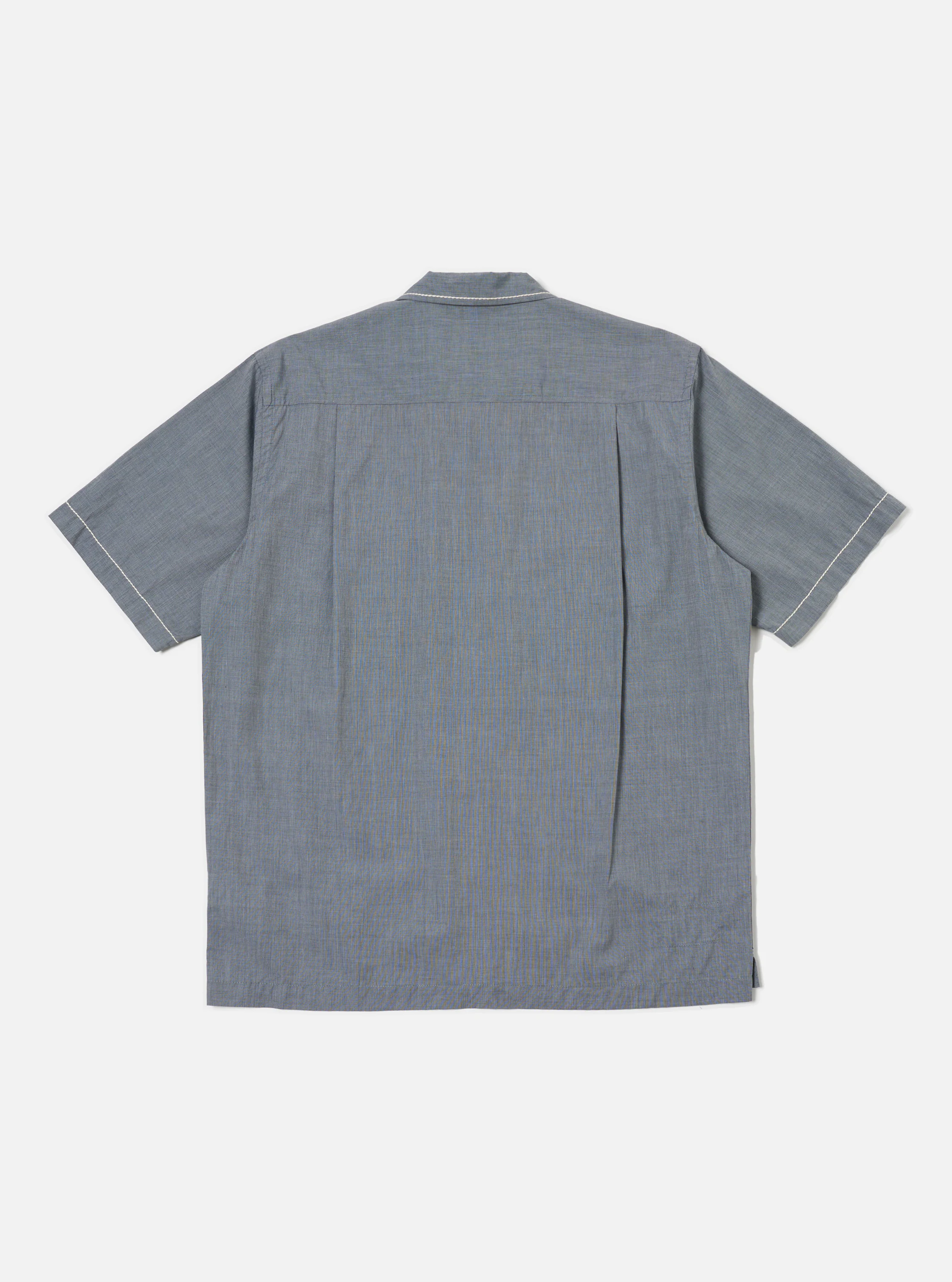 Grey End On End Cotton Utility SS Shirt - Image 4