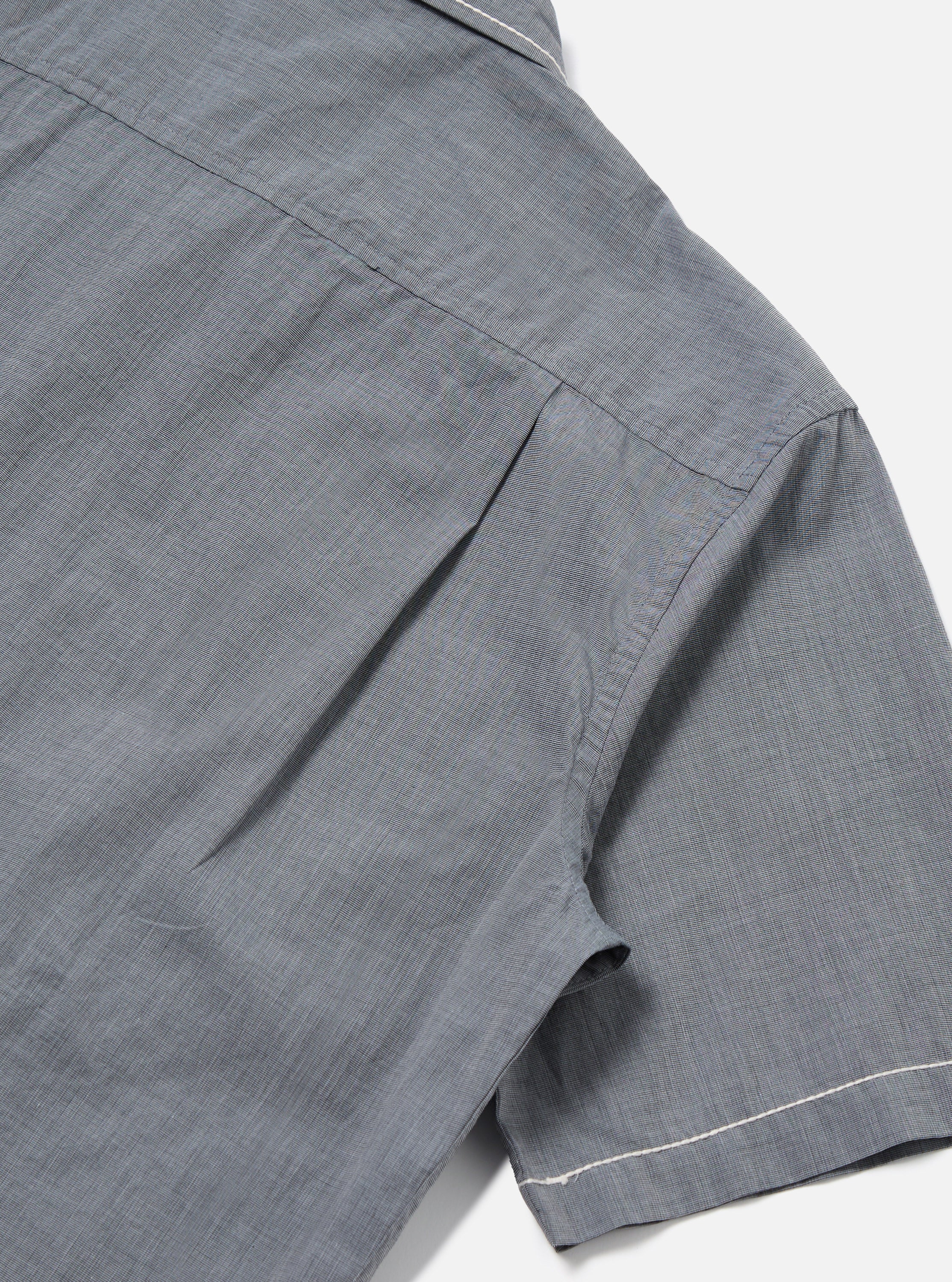 Grey End On End Cotton Utility SS Shirt - Image 8