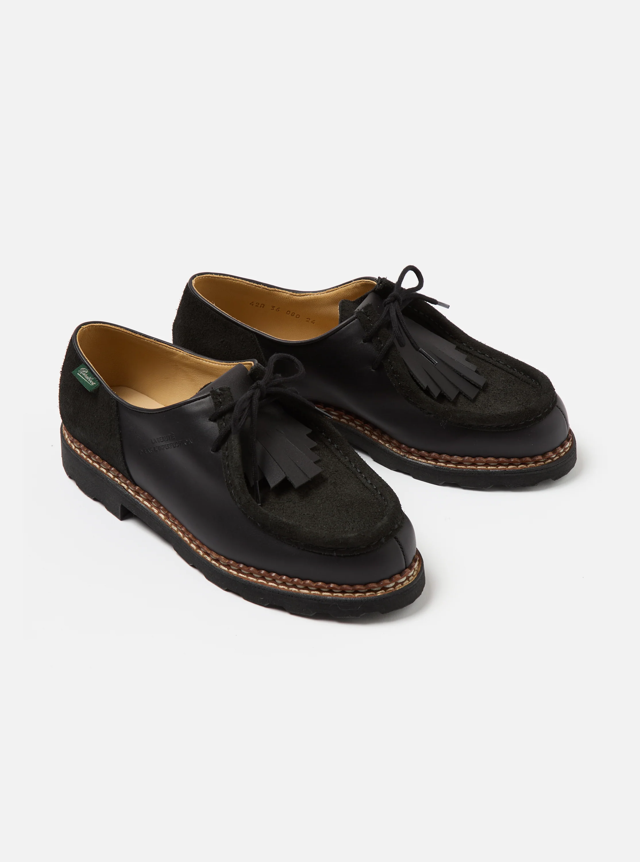 Paraboot x Universal Works Michael in Black Leather/Suede - Image 3