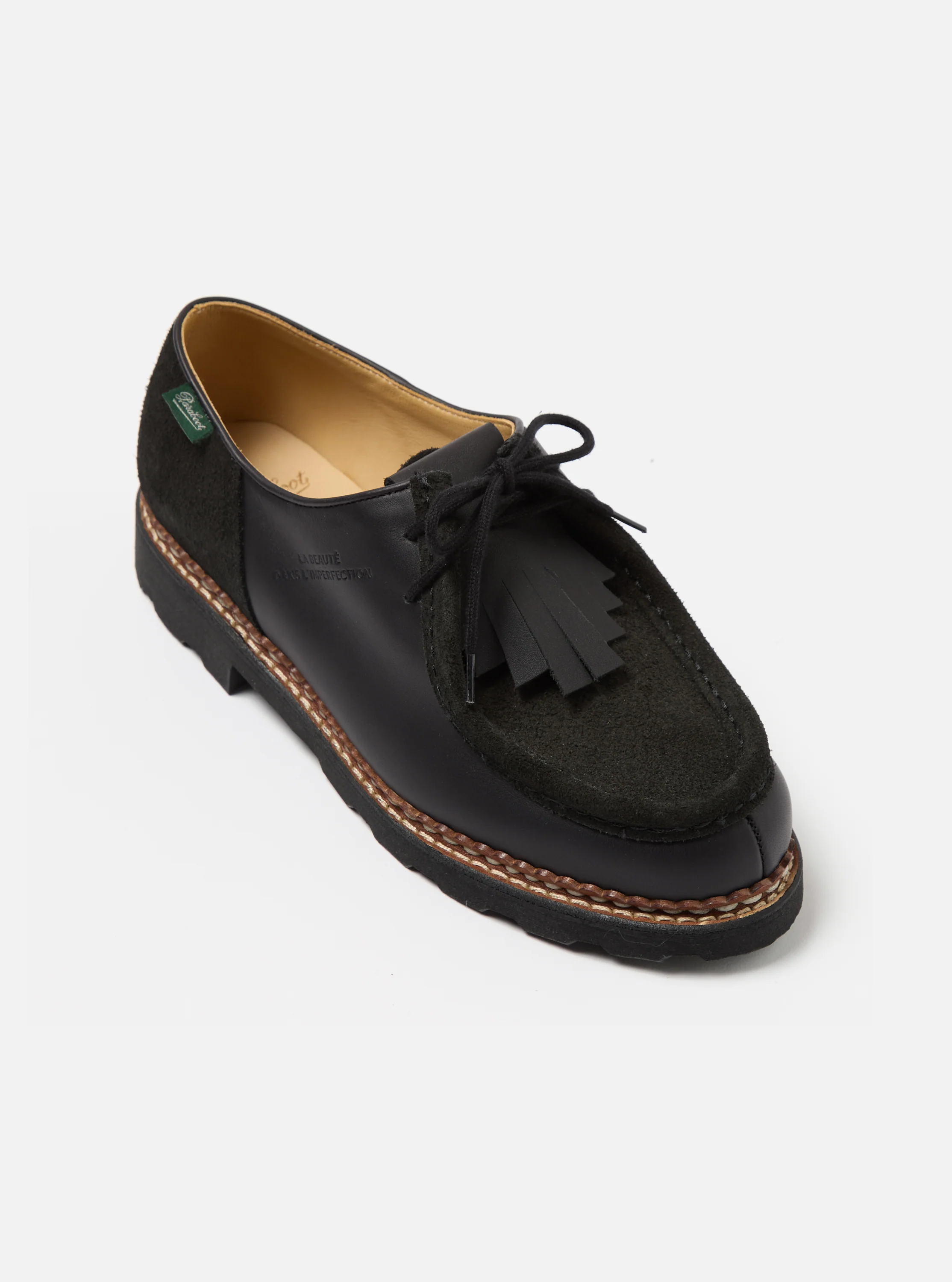 Paraboot x Universal Works Michael in Black Leather/Suede - Image 4
