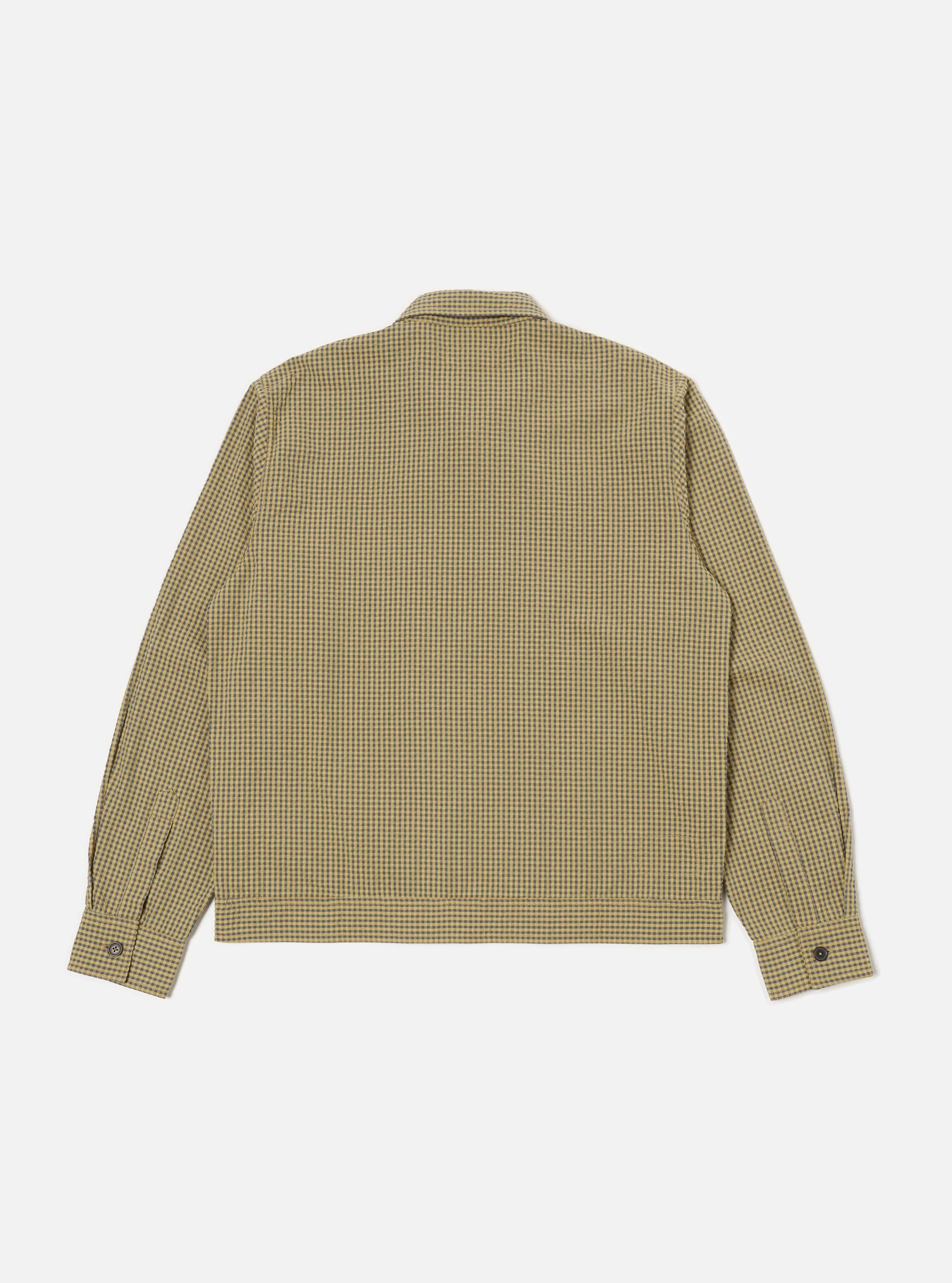 Yellow Japanese Seersucker Zip Uniform Jacket - Image 4