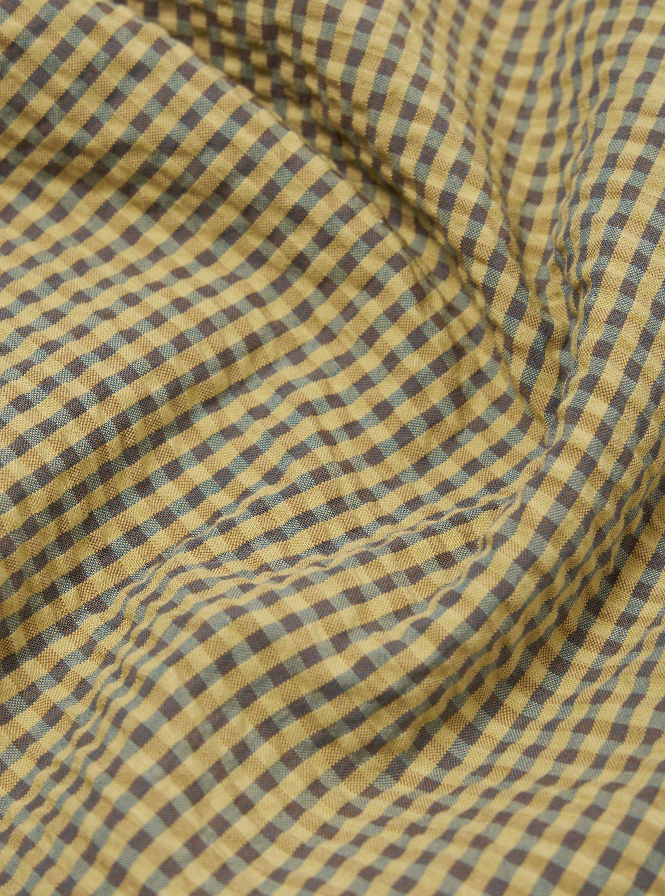 Yellow Japanese Seersucker Zip Uniform Jacket - Image 8