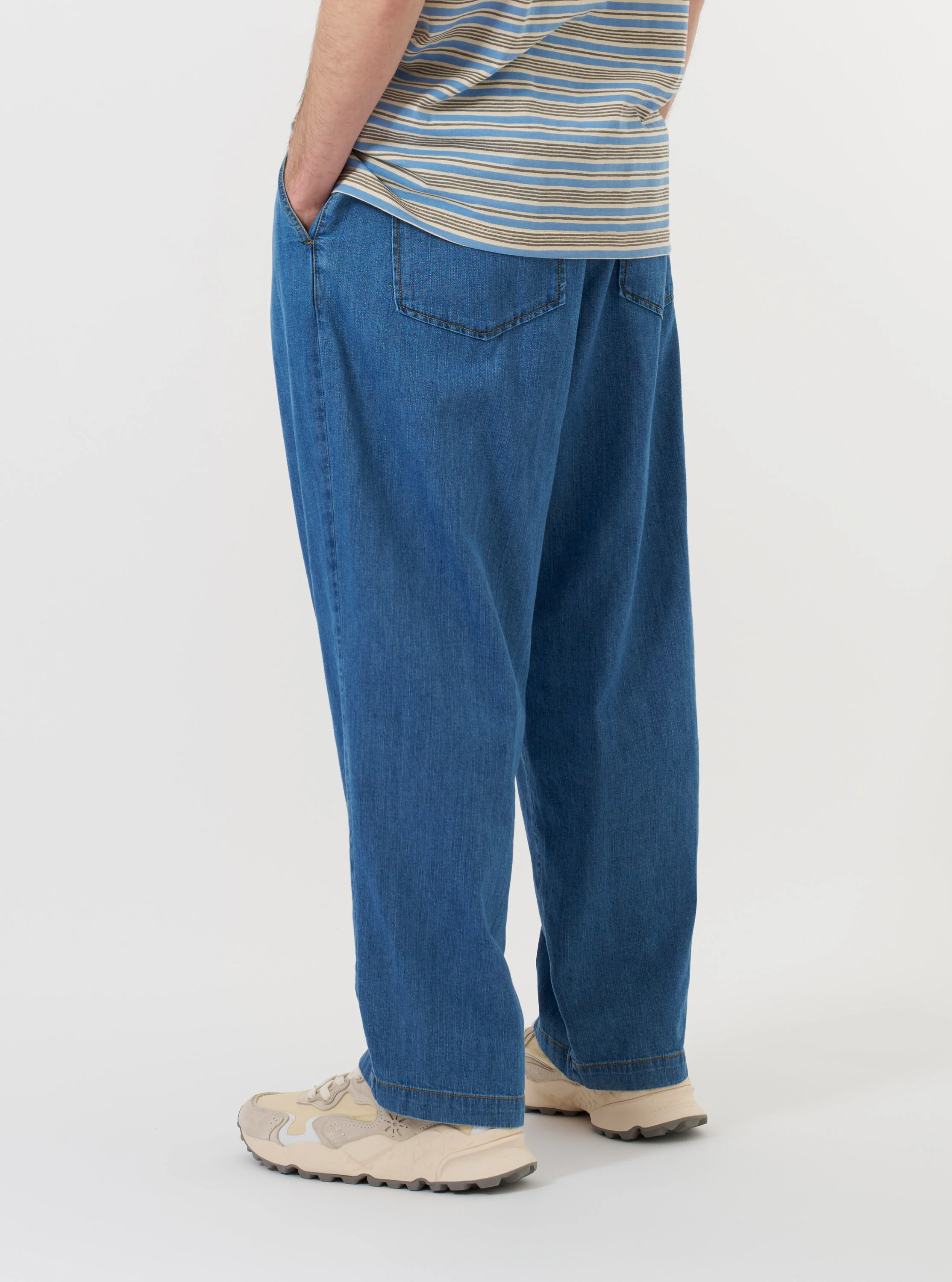 Washed Indigo 8oz Slub Denim Dutch Pant - Image 3