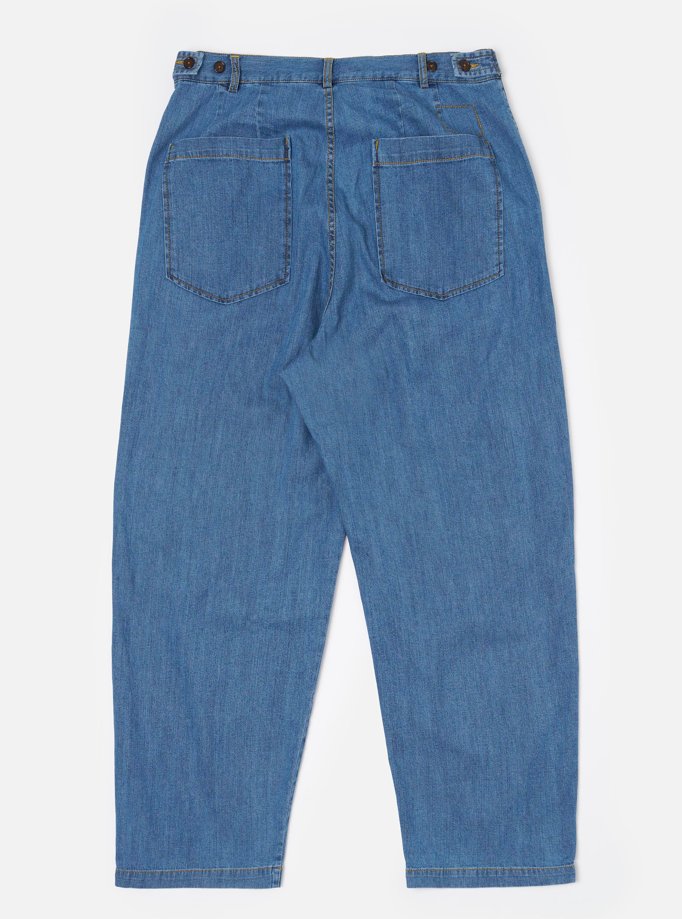 Washed Indigo 8oz Slub Denim Dutch Pant - Image 5