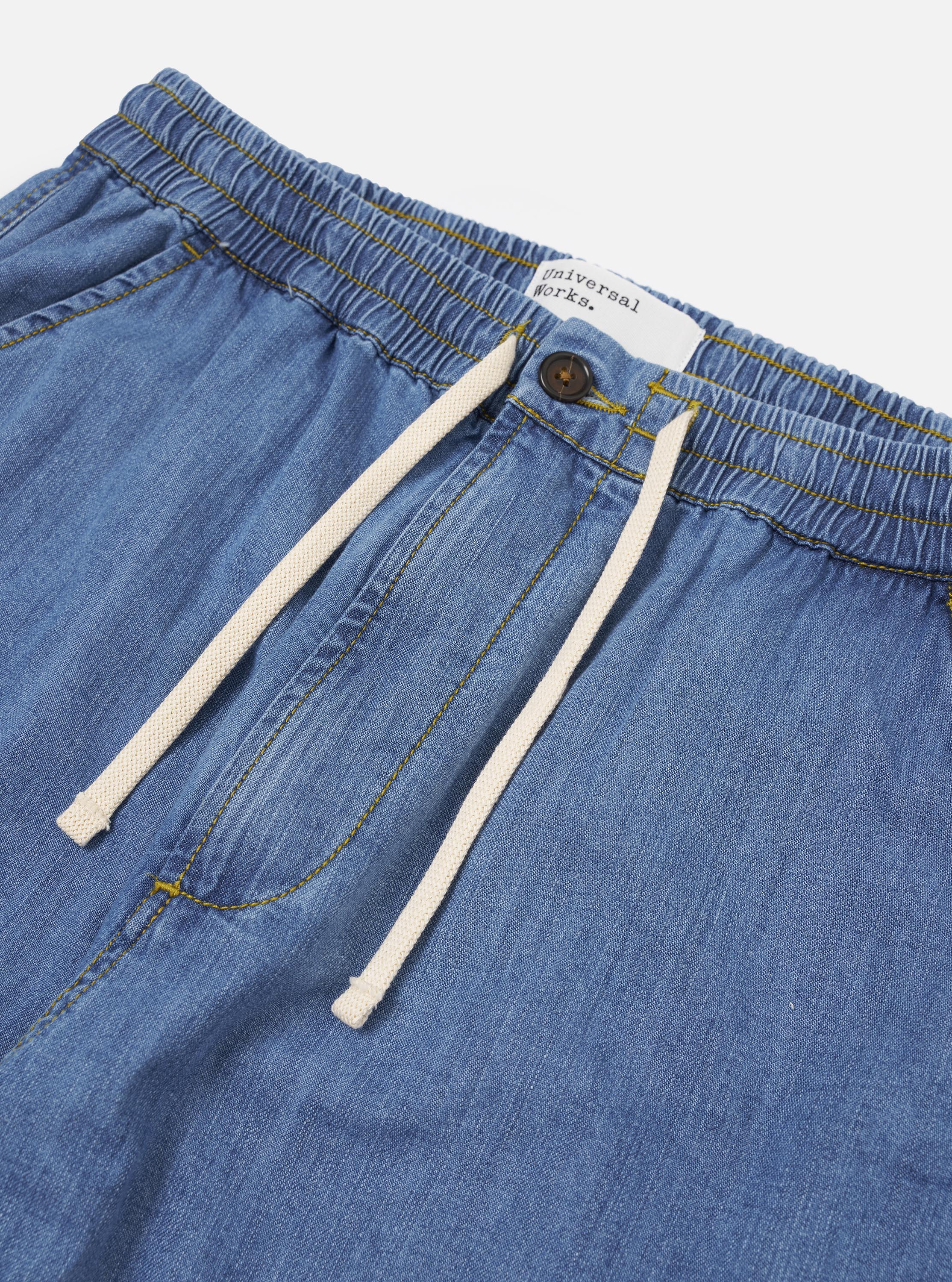 Washed Indigo 8oz Slub Denim Hi Water Trouser - Image 6