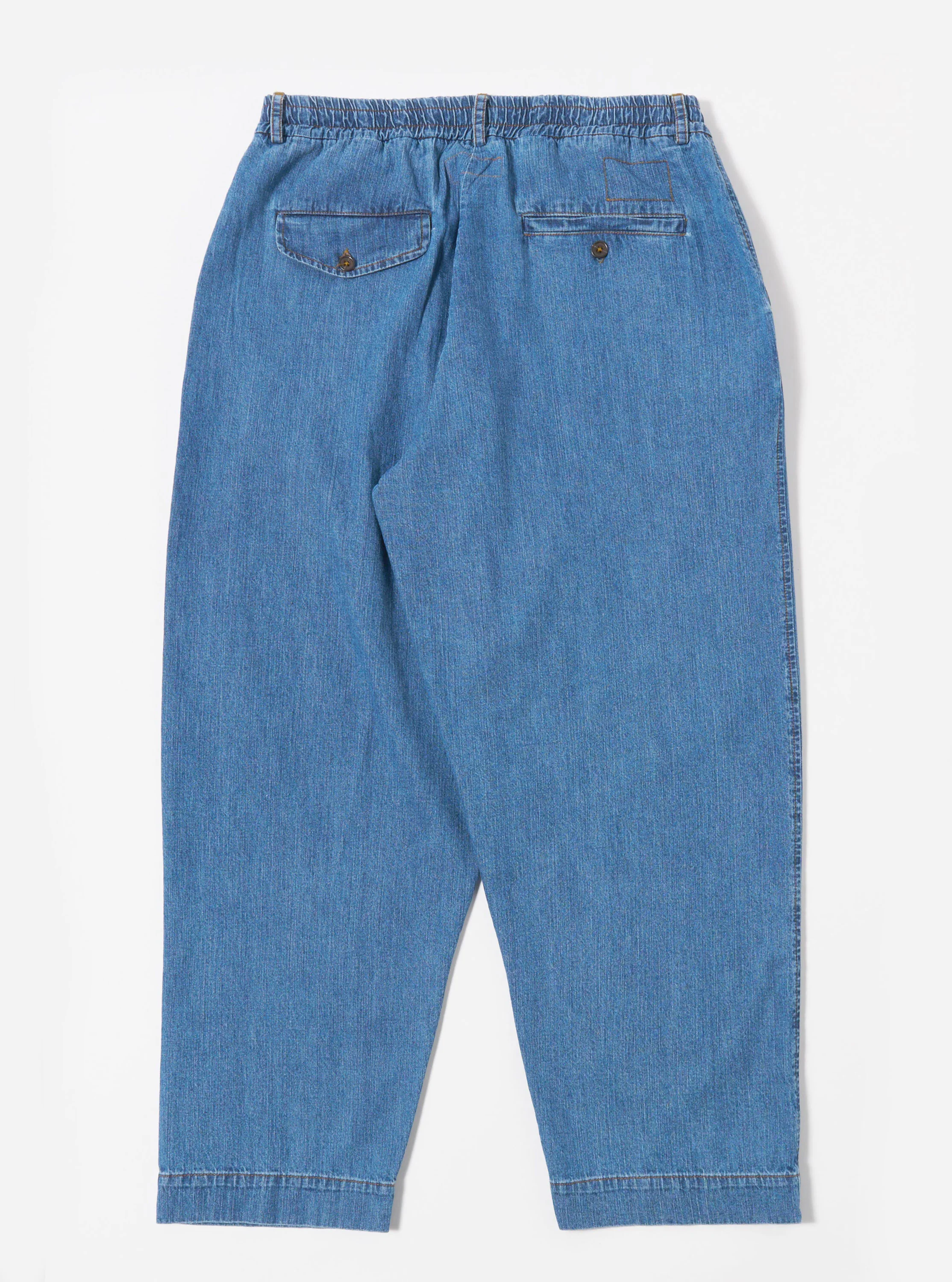 Washed Indigo 8oz Slub Denim Oxford Pant - Image 5