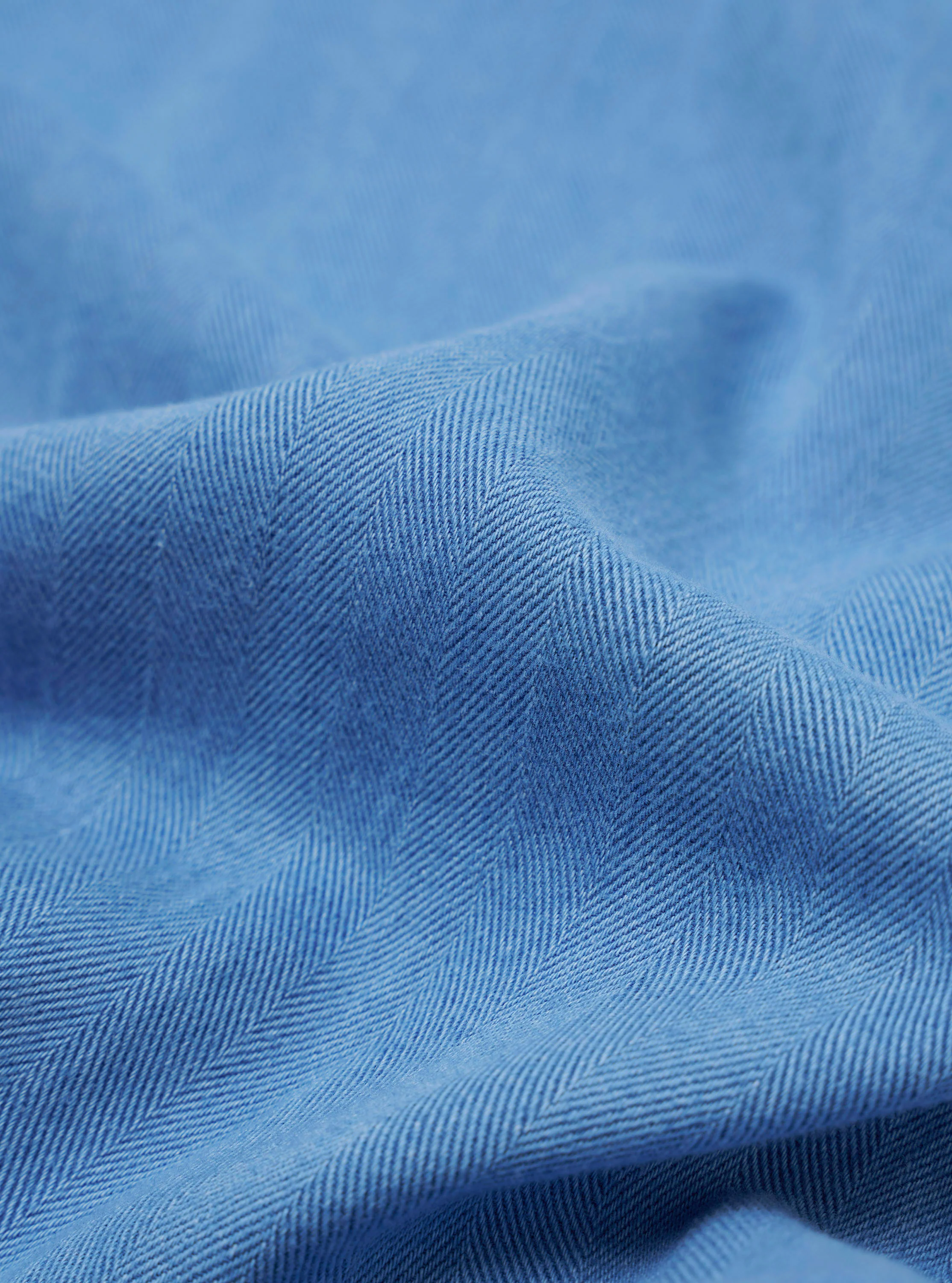Washed Indigo Recycled Herringbone Bakers Overshirt - Image 4