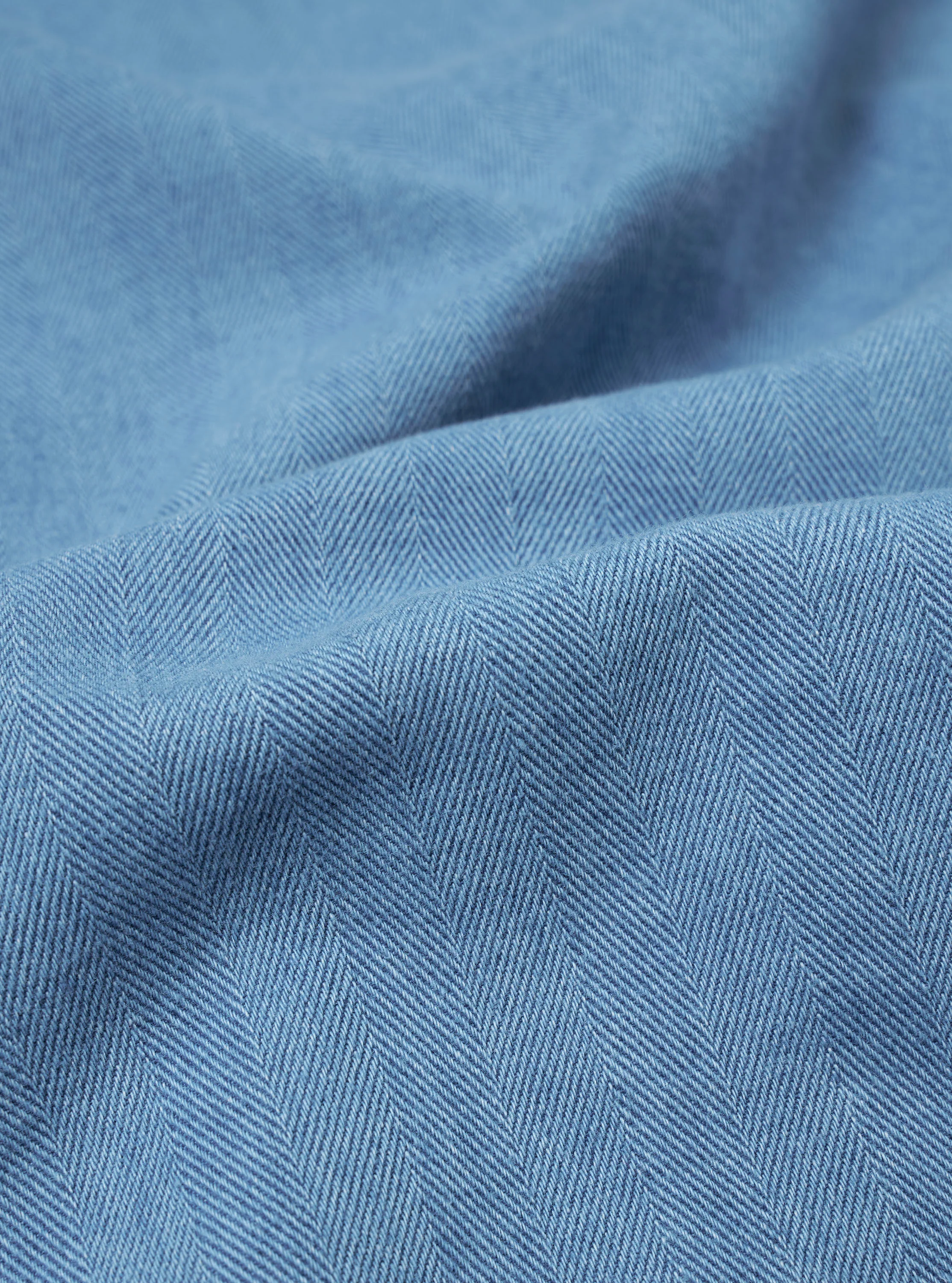Washed Indigo Recycled Herringbone Kyoto Work Jacket - Image 4