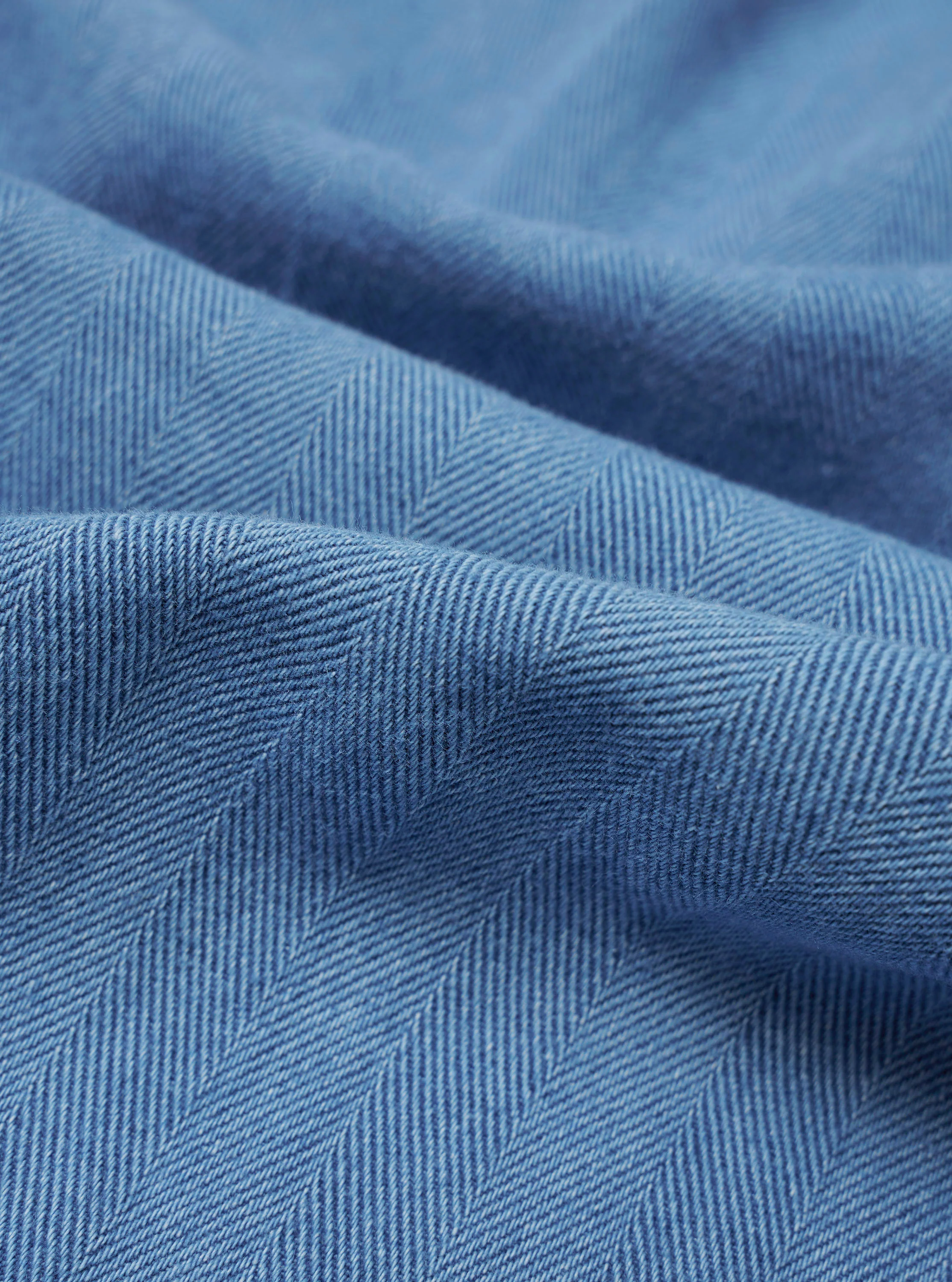 Washed Indigo Recycled Herringbone Pleated Track Pant - Image 4
