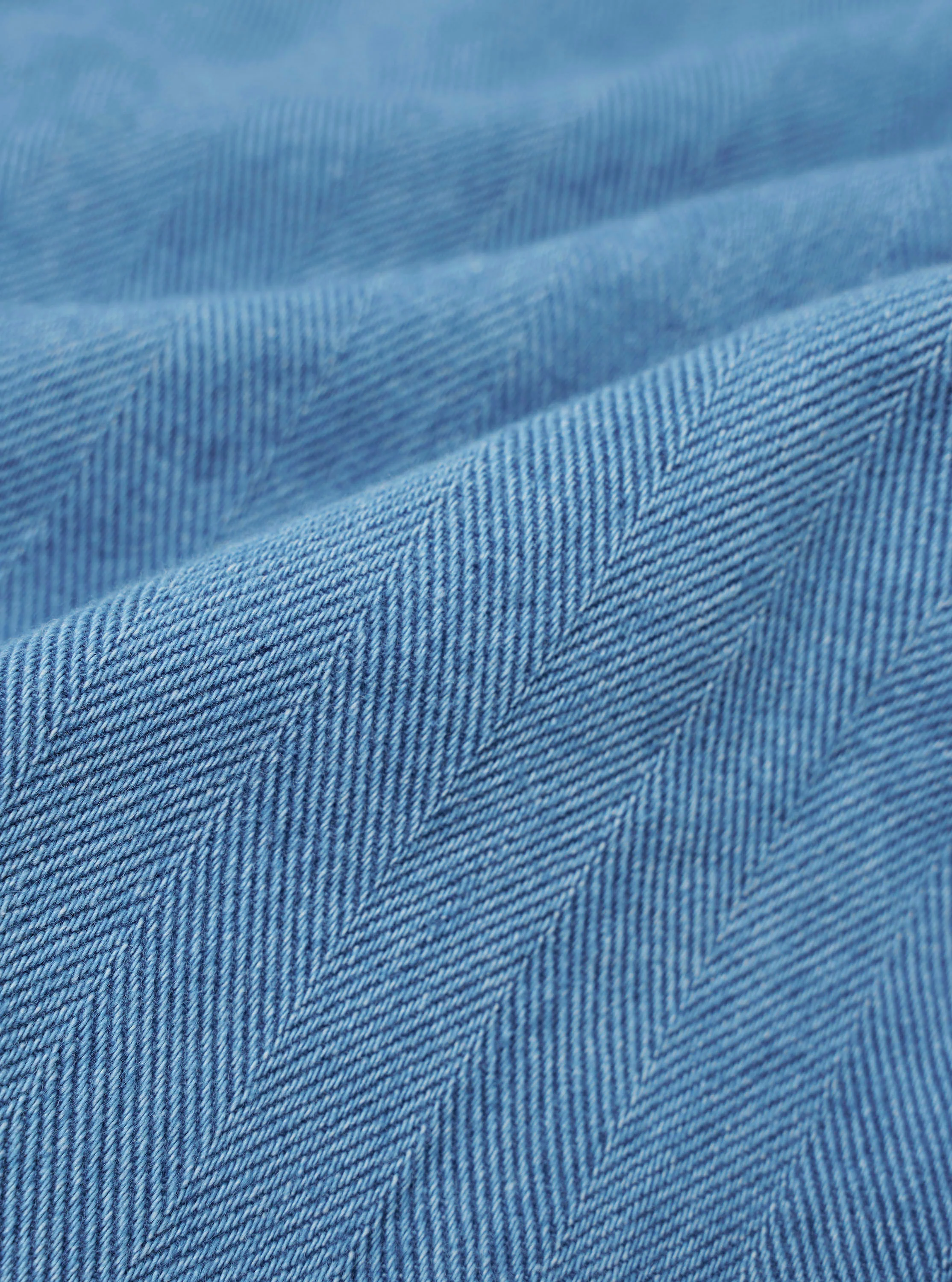 Washed Indigo Recycled Herringbone Pleated Track Short - Image 4