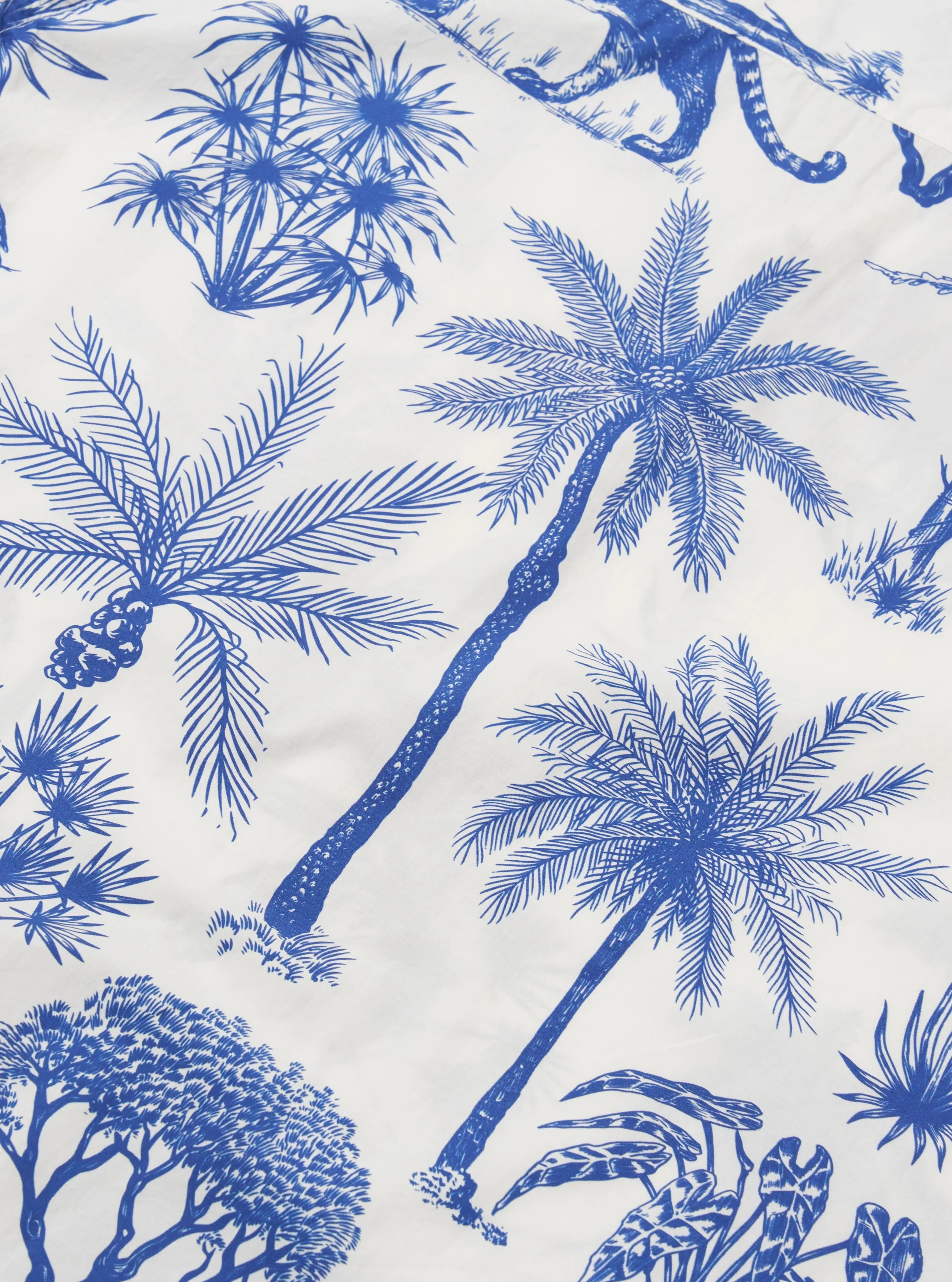 White Jungle Toile Poplin Camp Shirt - Image 4