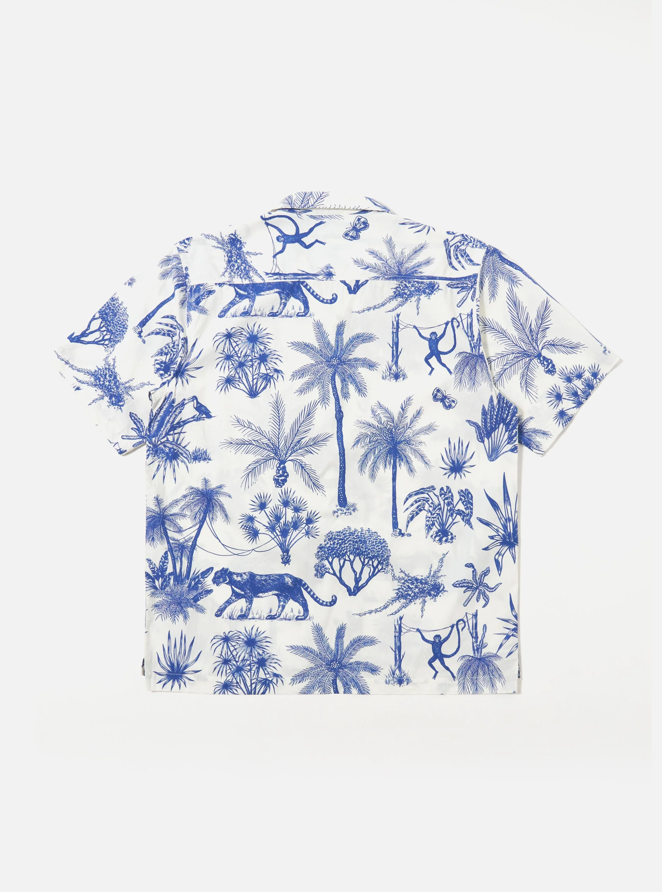 White Jungle Toile Poplin Camp Shirt - Image 5