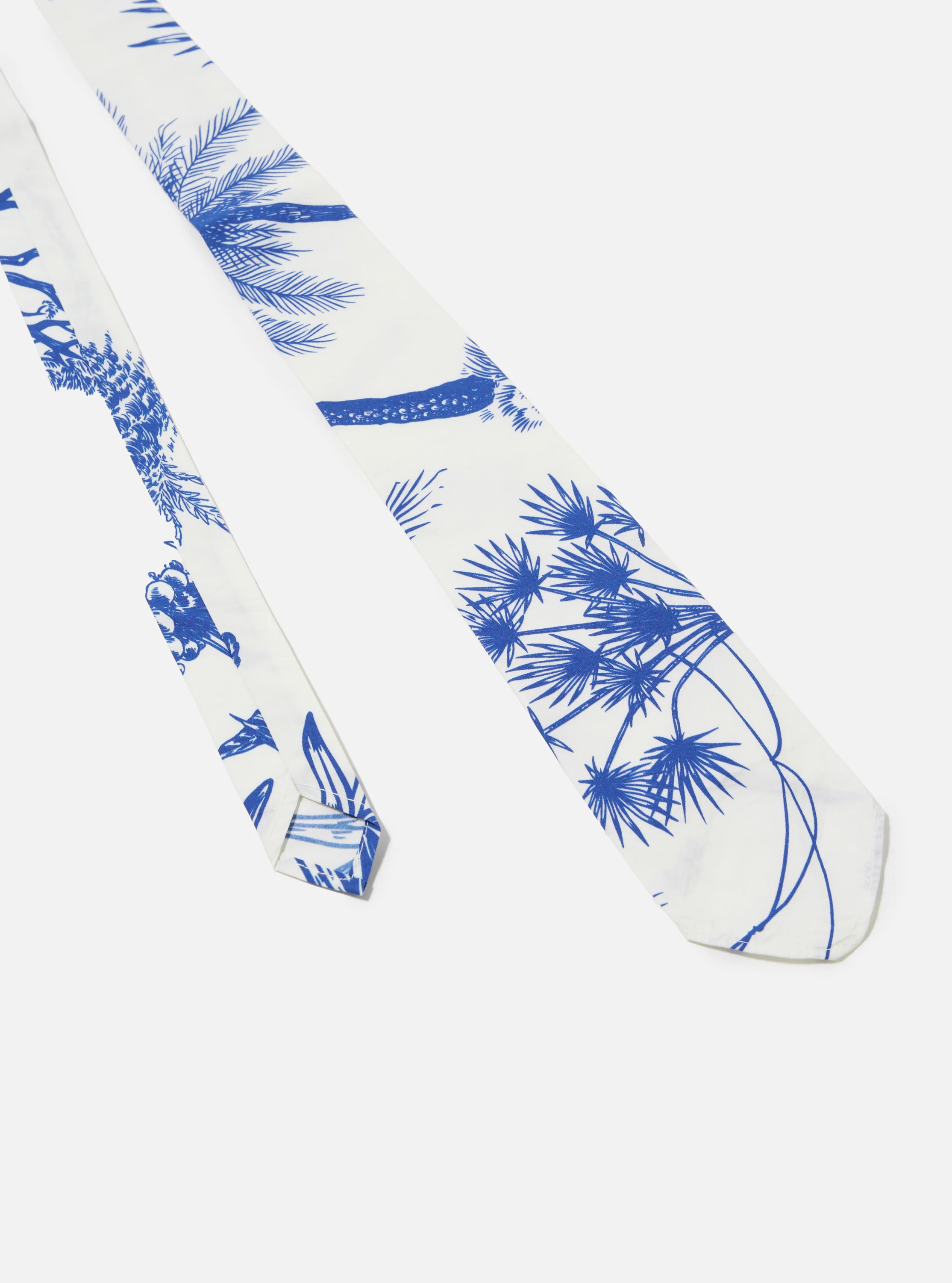 White Jungle Toile Poplin Tie - Image 2
