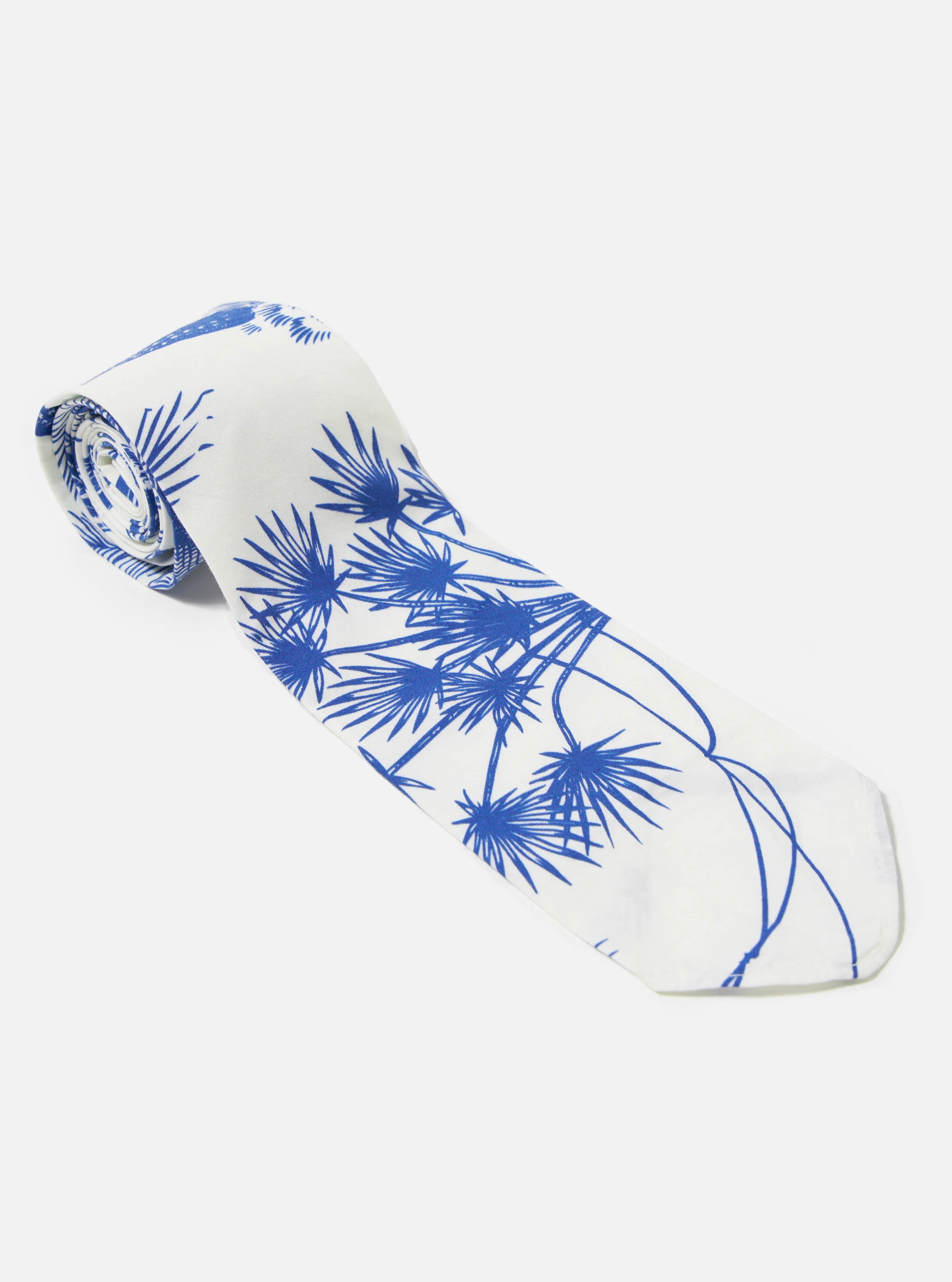 White Jungle Toile Poplin Tie - Image 3