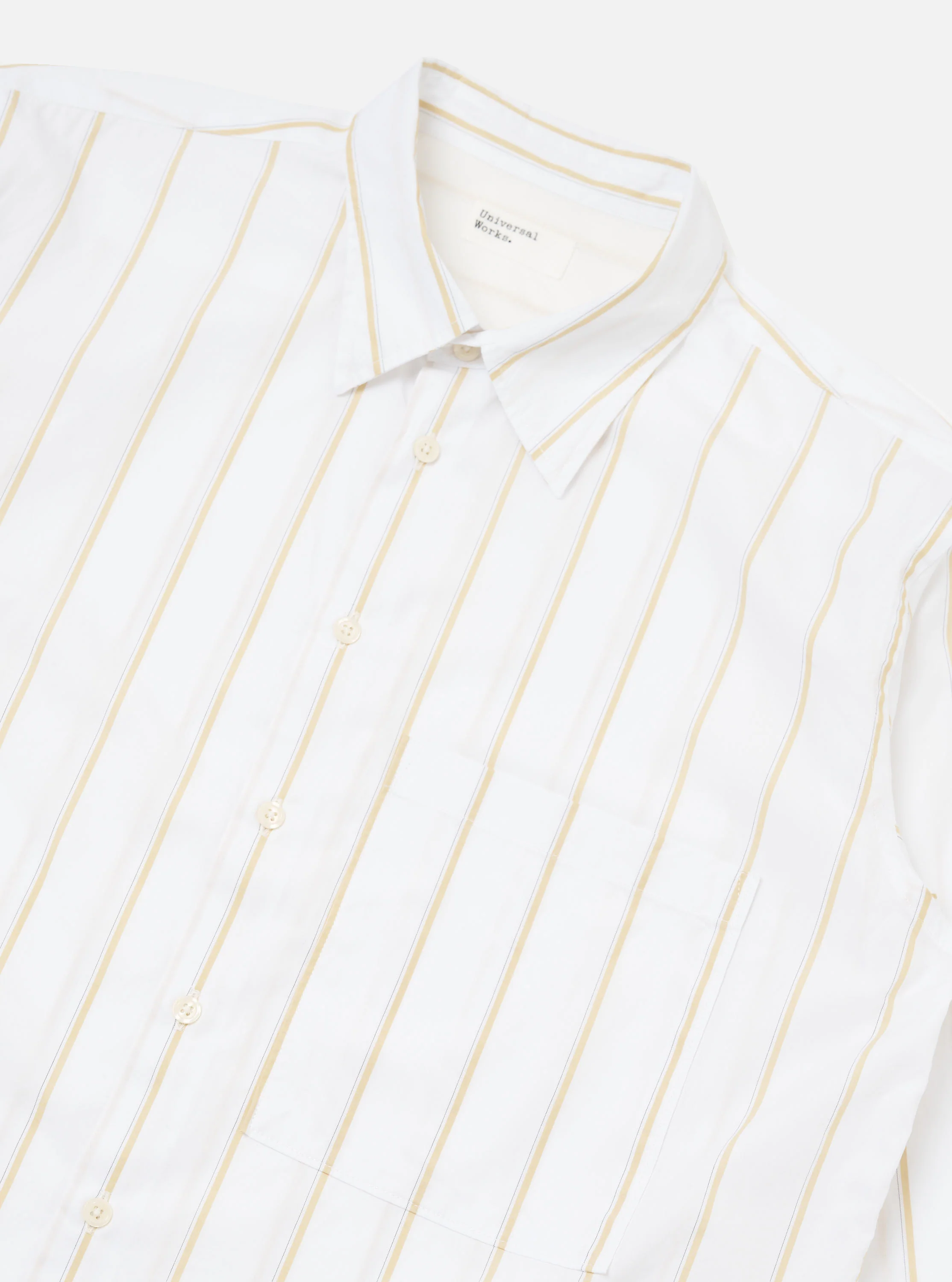 White Office Stripe Square Pocket Shirt - Image 6