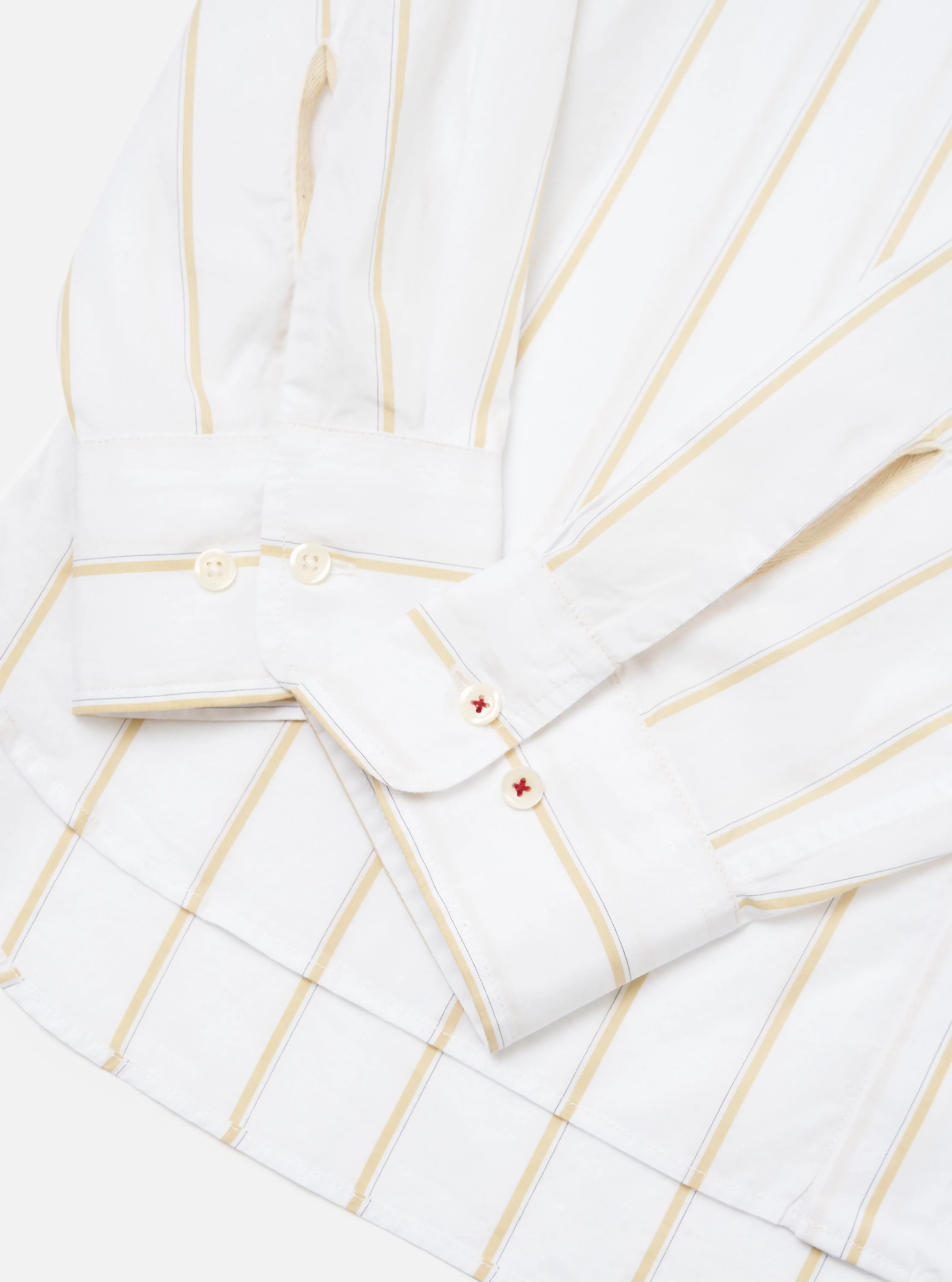 White Office Stripe Square Pocket Shirt - Image 7