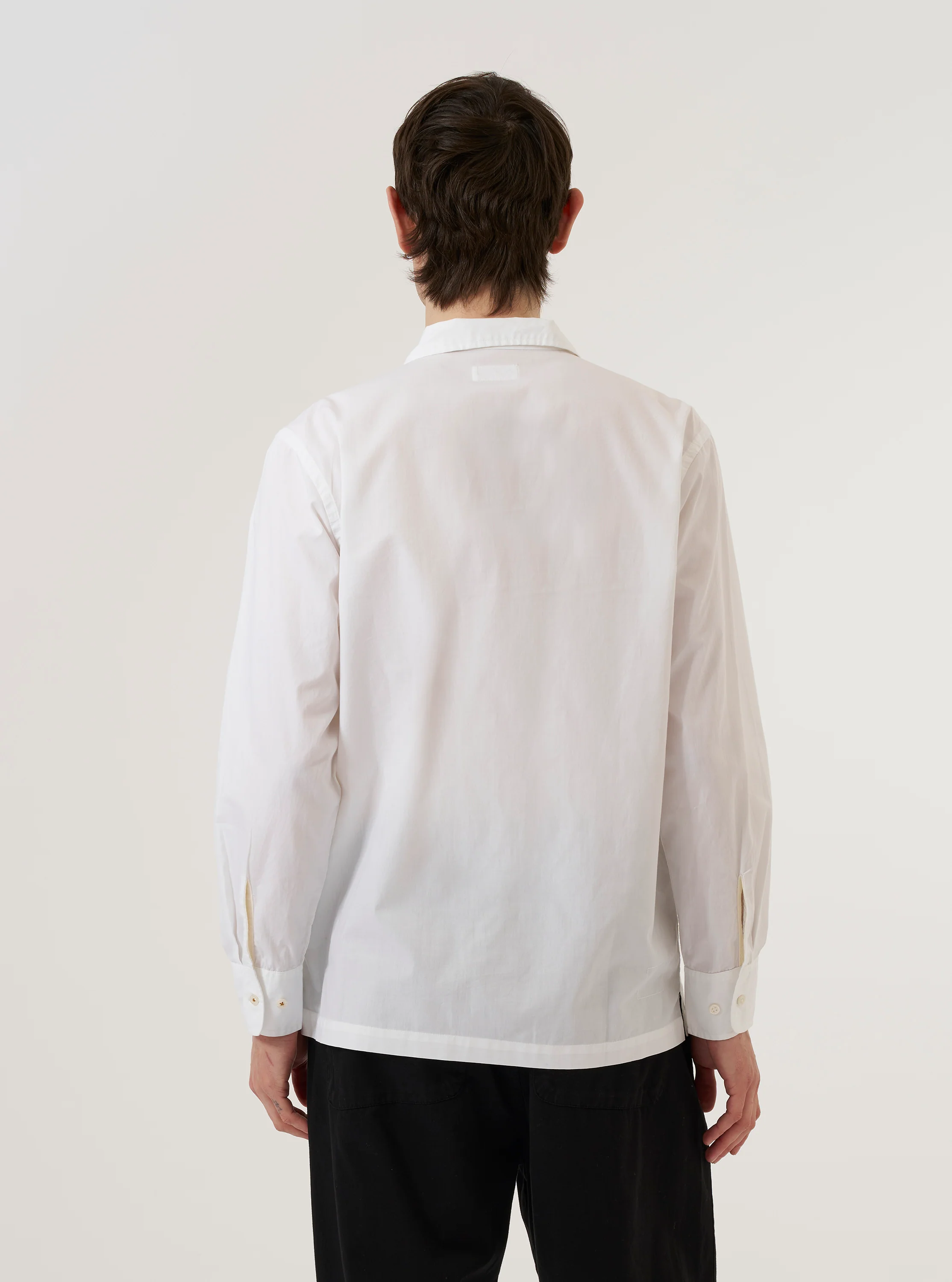 White Poplin Dwight Overshirt - Image 3