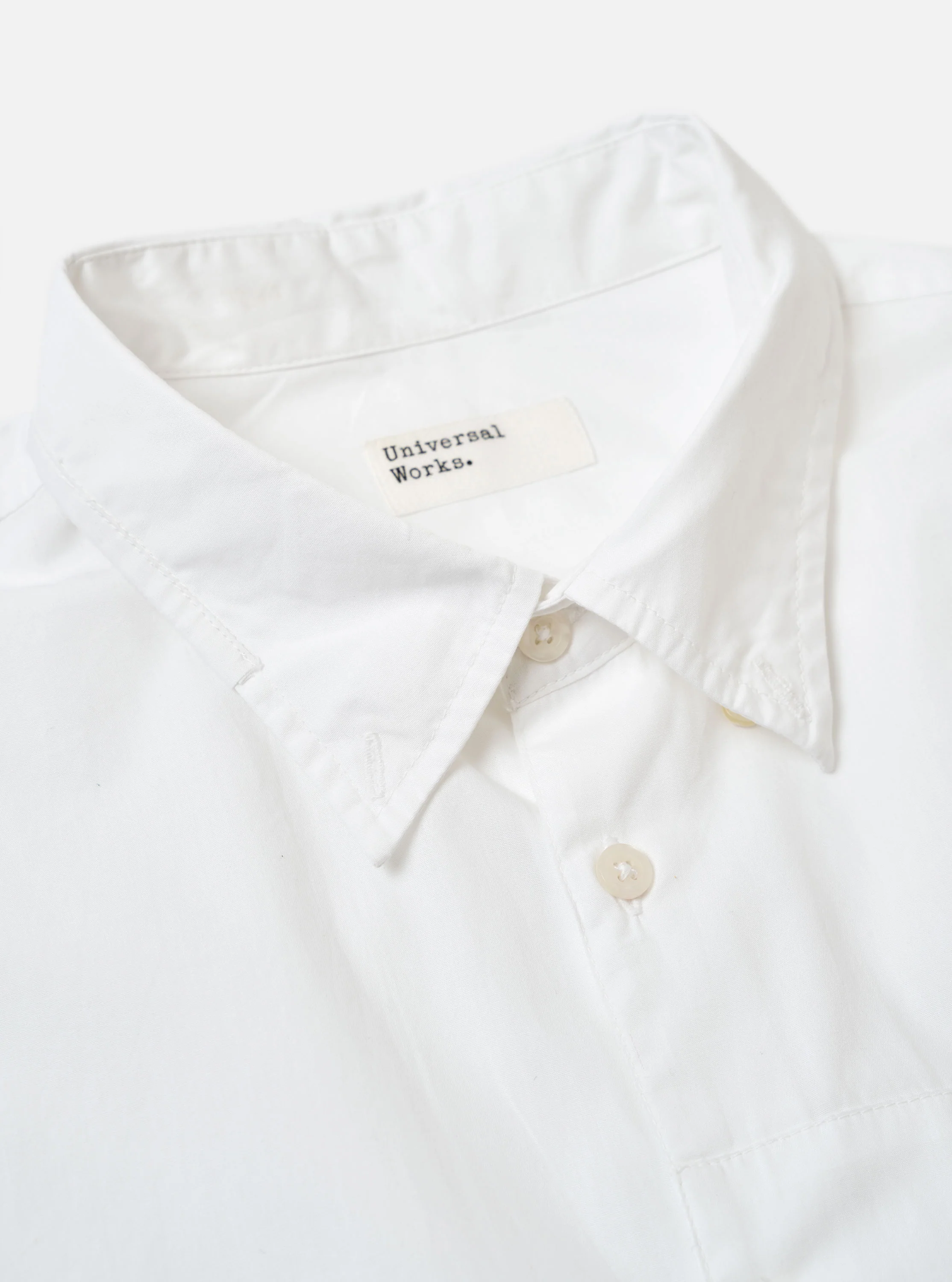 White Poplin Patched Lazy Day Shirt - Image 6