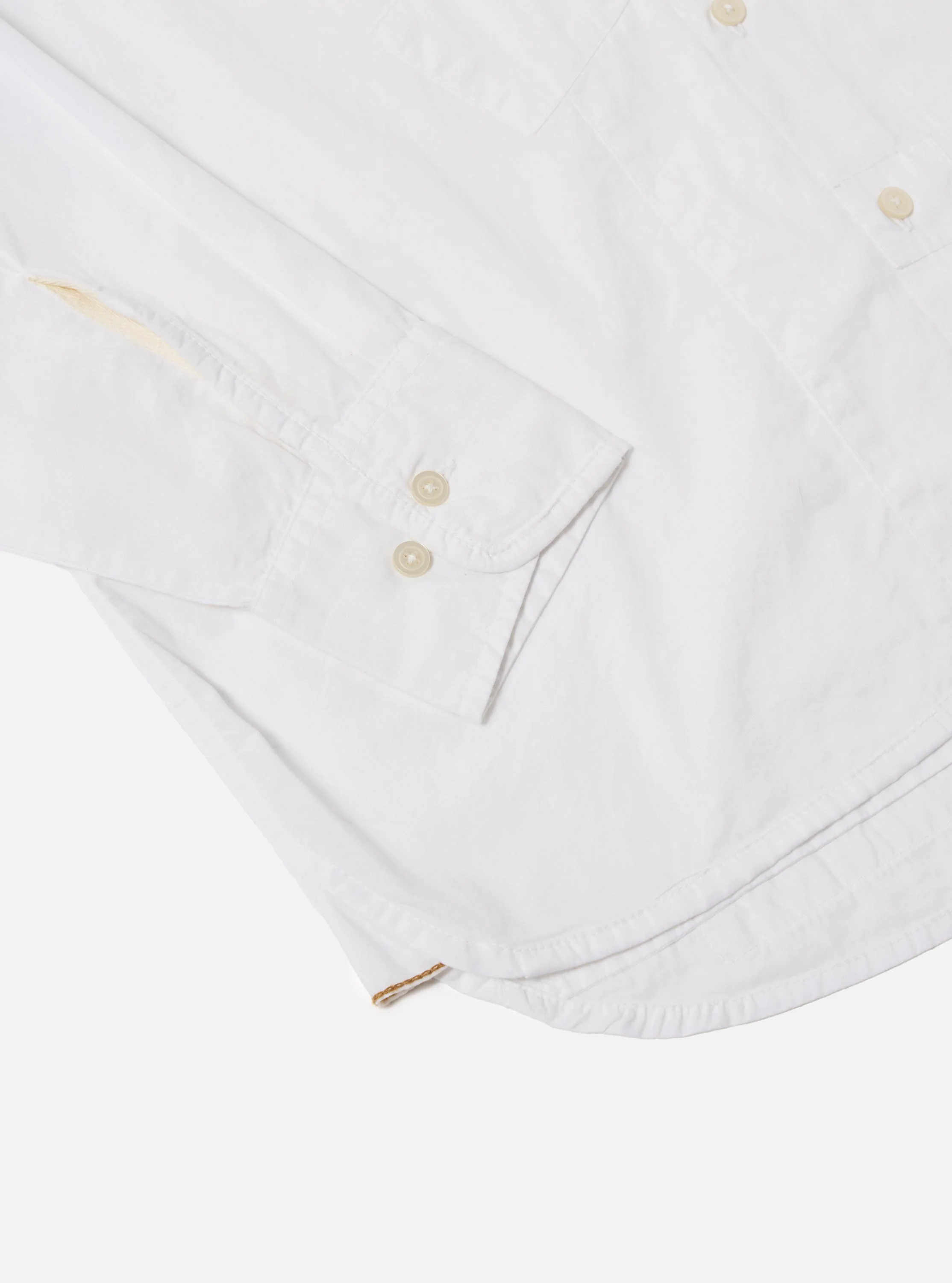 White Poplin Patched Lazy Day Shirt - Image 7