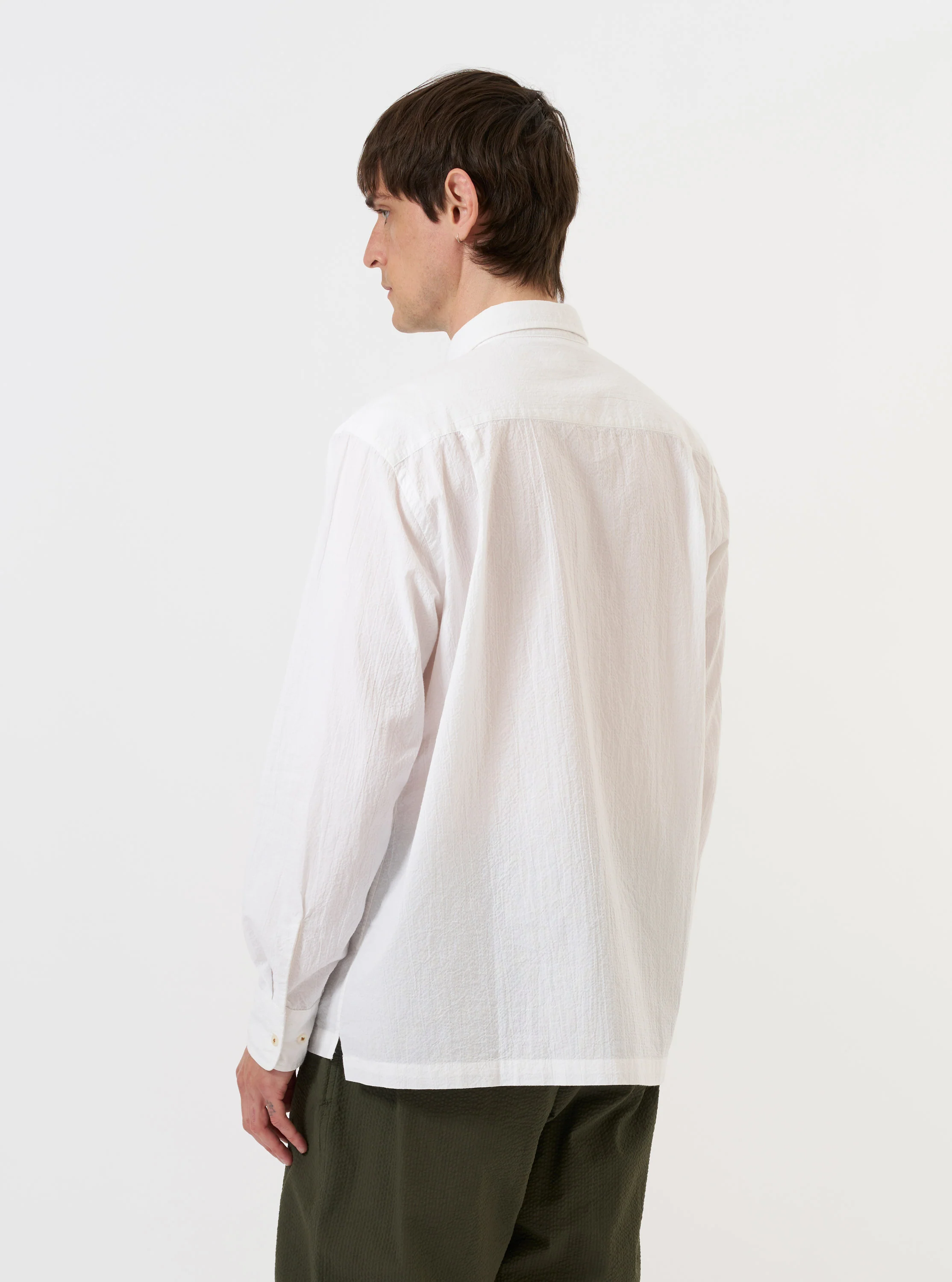 White Seersucker Double Lucky Shirt - Image 3
